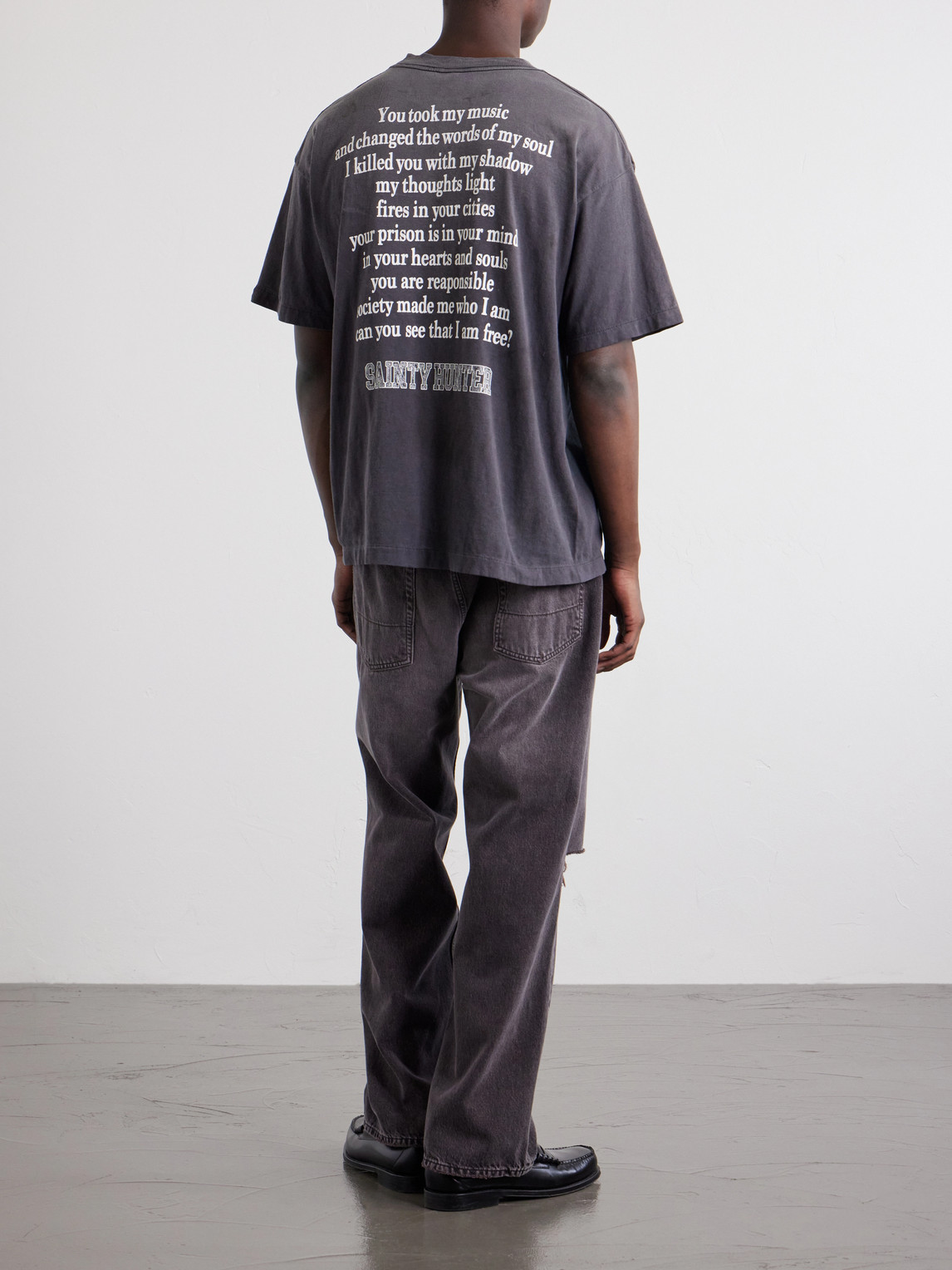 Paint-Splattered Printed Cotton-Jersey T-Shirt