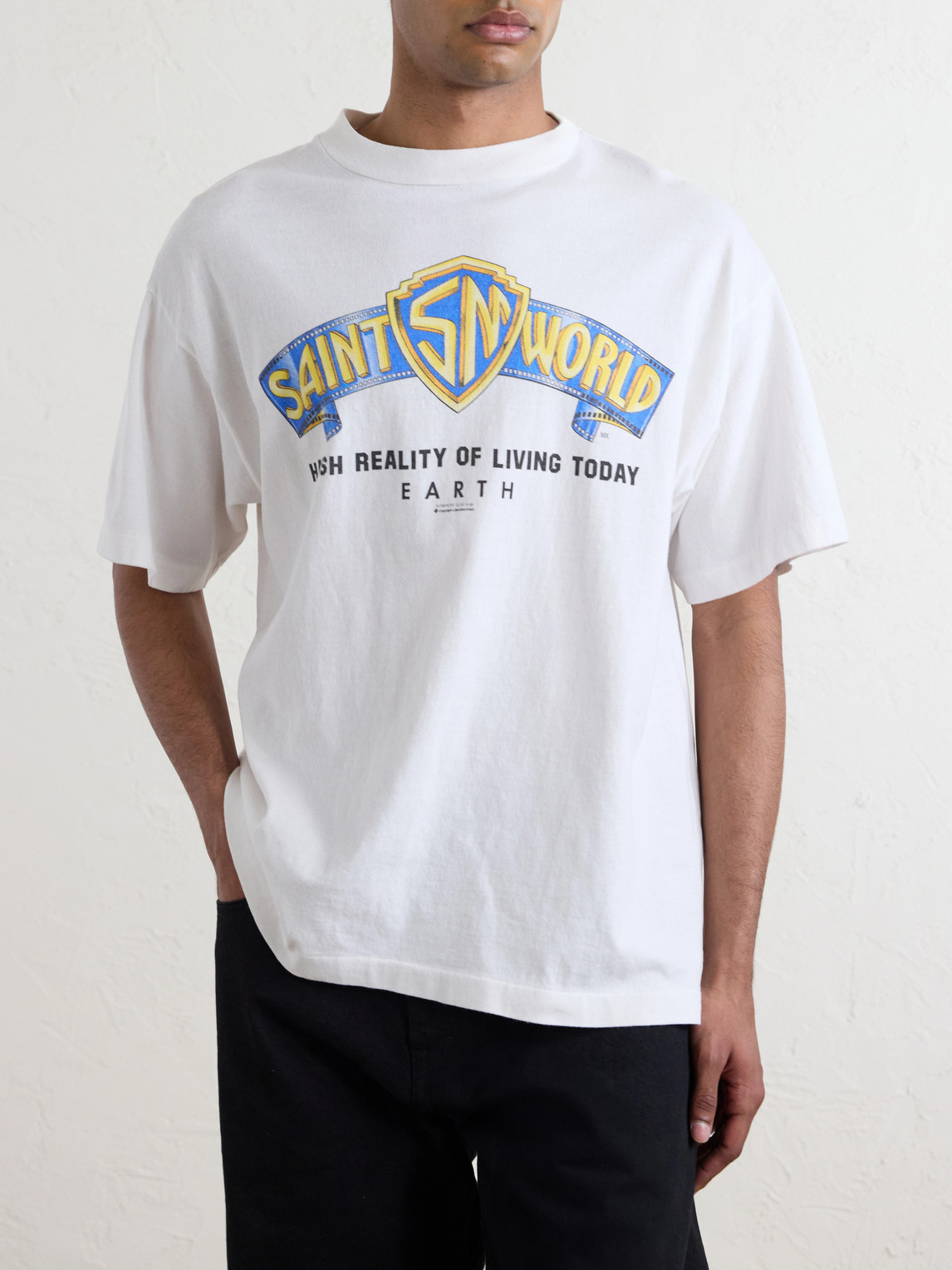 Saint World Logo-Print Cotton-Jersey T-Shirt