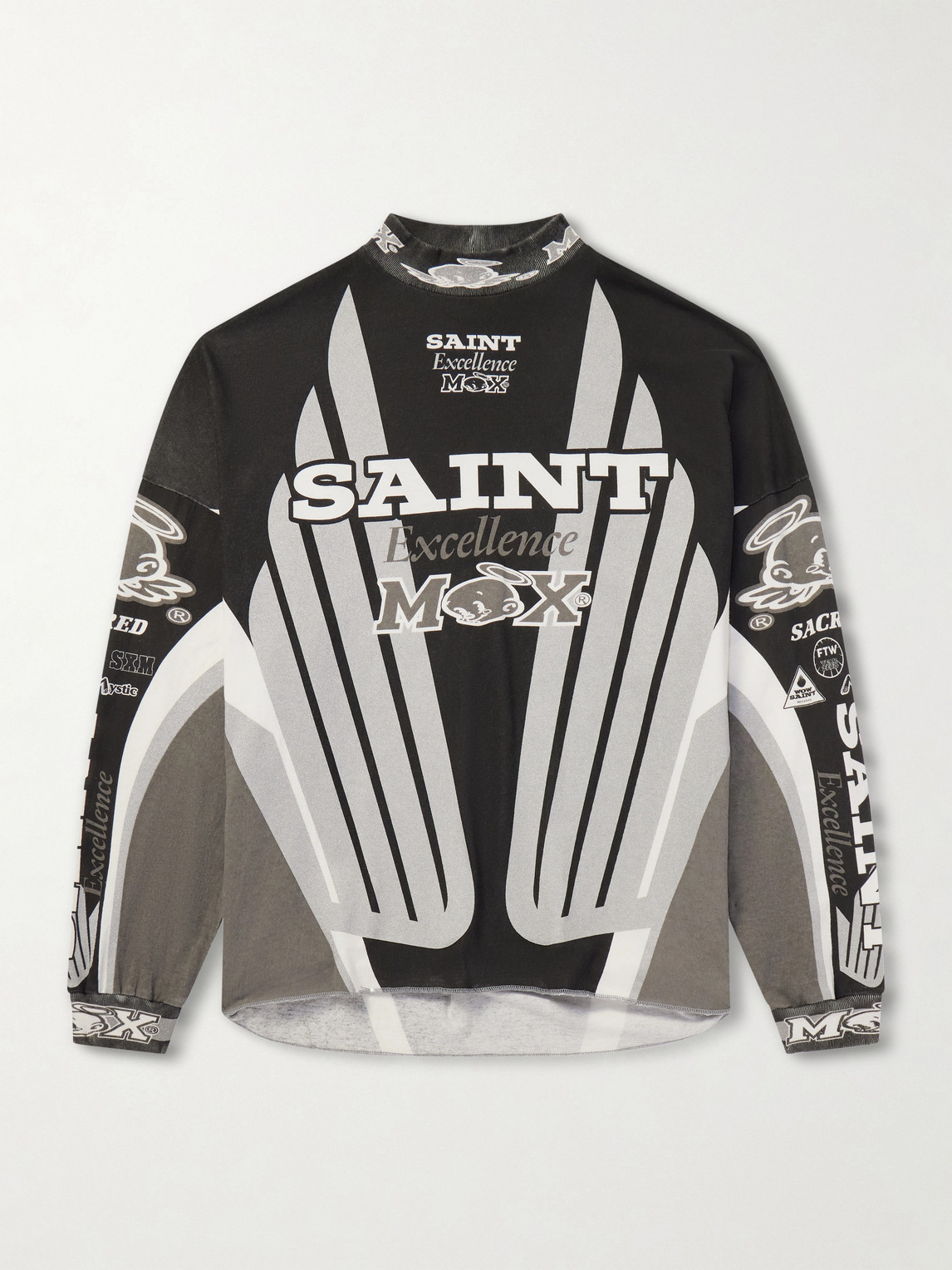 SAINT Mxxxxxx Printed Cotton-Jersey Sweater - Men