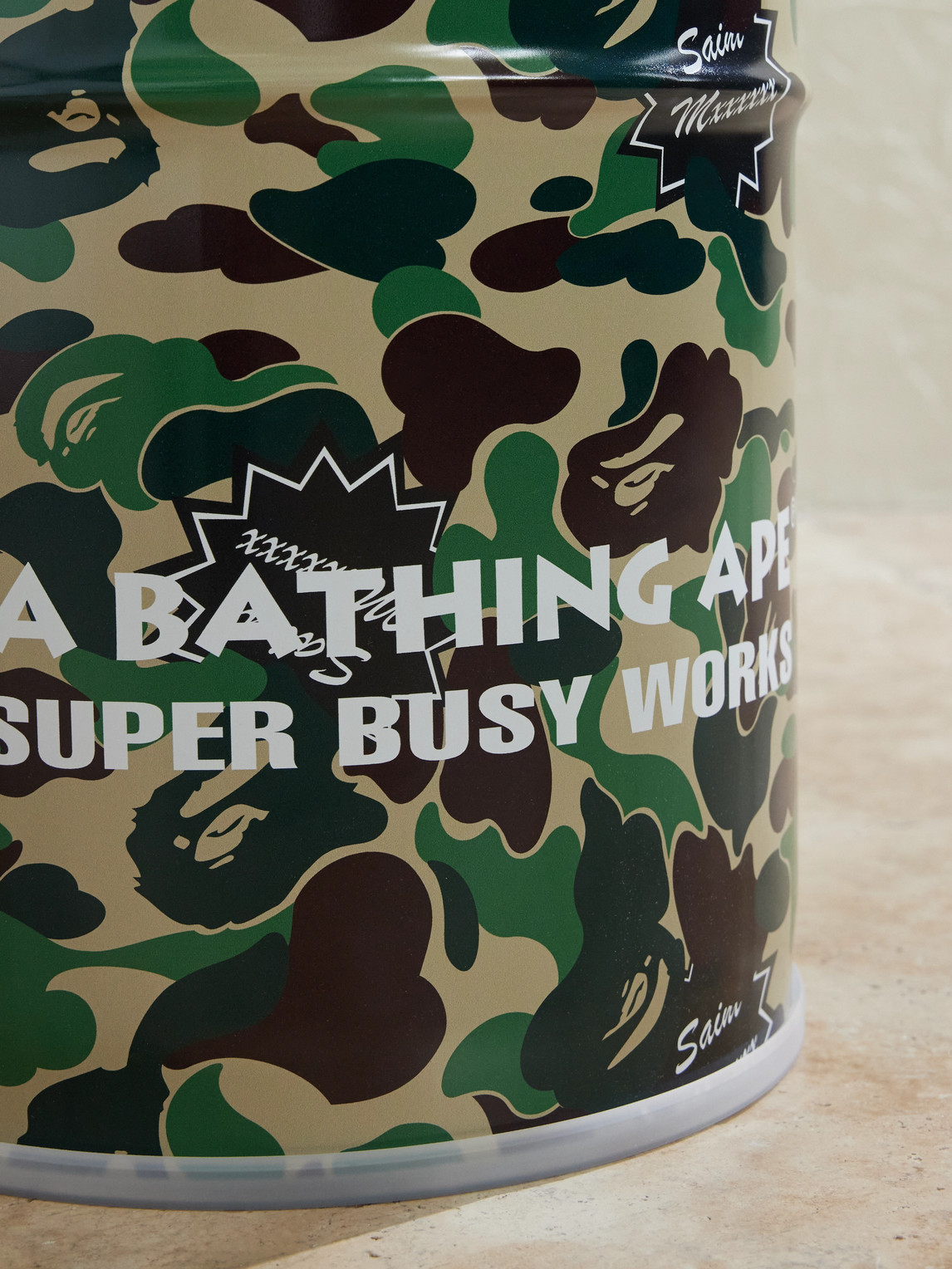  Saint Mxxxxxx - Bape Camouflage-print Metal Can Stool - Men - Multi 