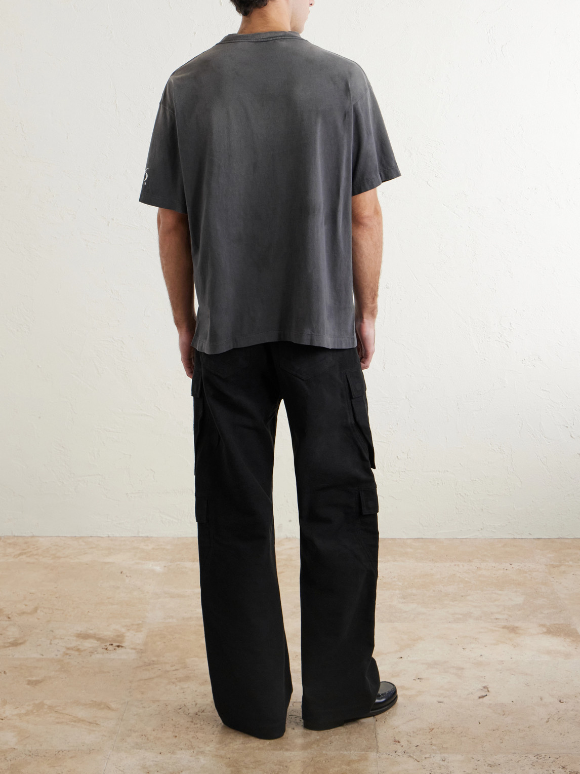 Logo-Print Paint-Splattered Cotton-Jersey T-Shirt