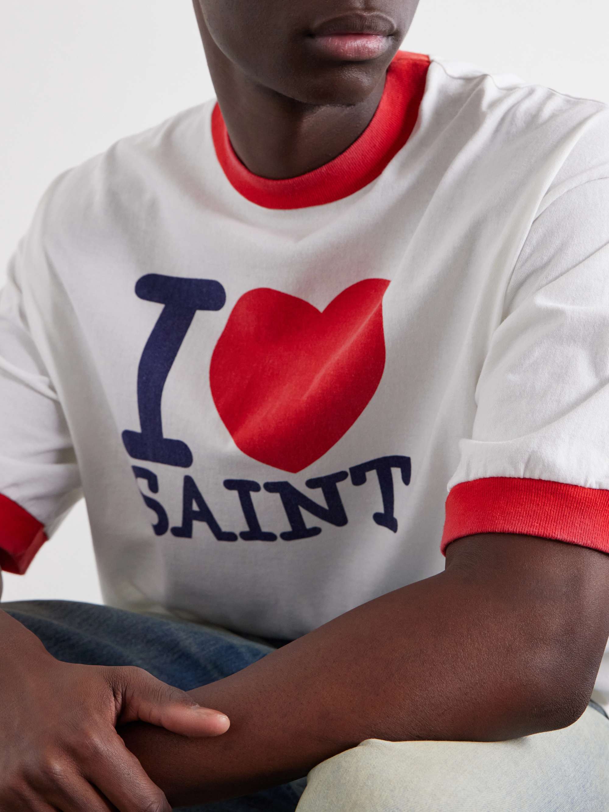 SAINT MXXXXXX I Love Saint Cotton-Jersey T-Shirt for Men | MR PORTER