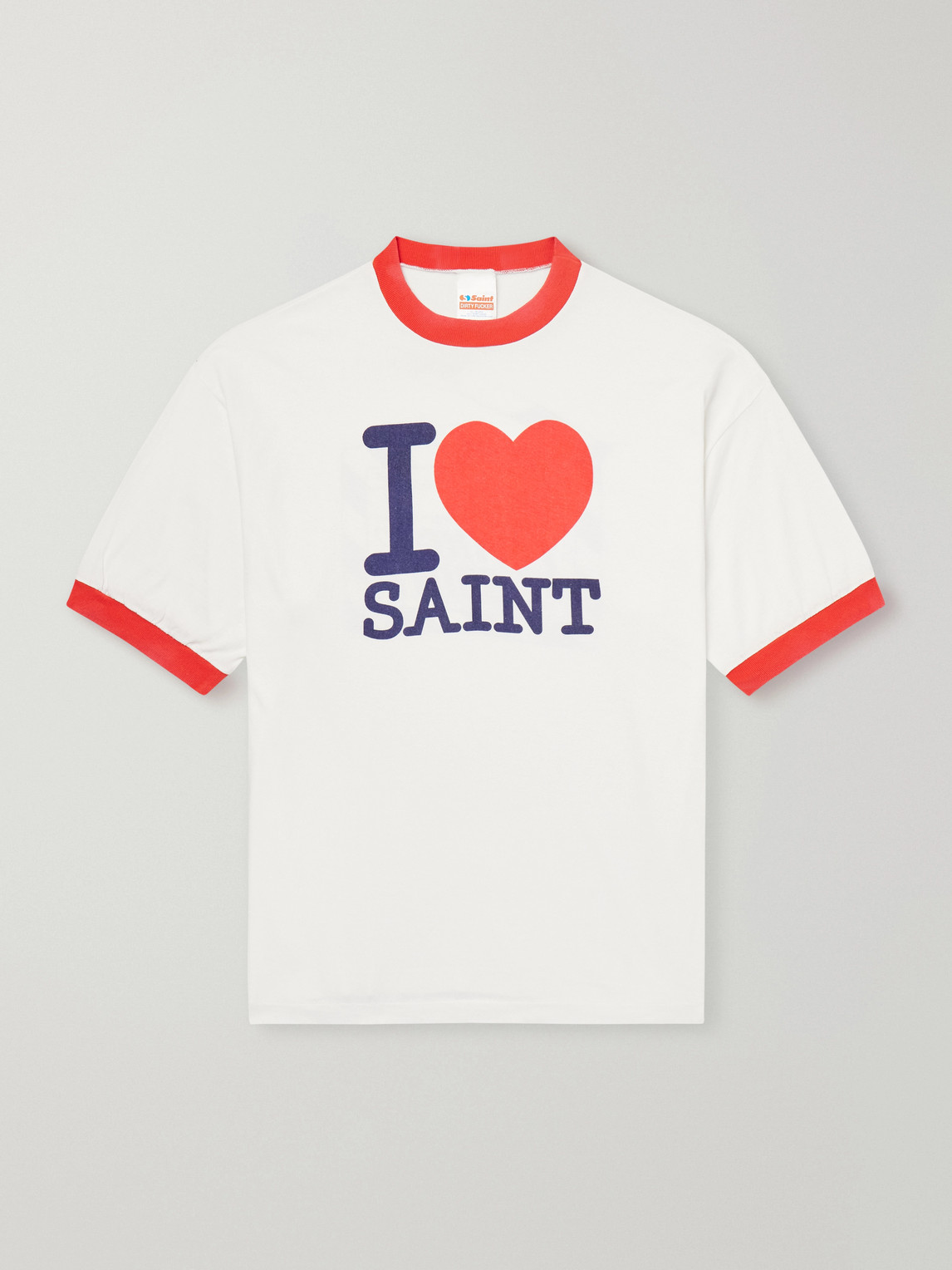 SAINT Mxxxxxx I Love Saint Cotton-Jersey T-Shirt - Men | Thumbnail 7 SAINT Mxxxxxx I Love Saint Cotton-Jersey T-Shirt - Men | Thumbnail 7