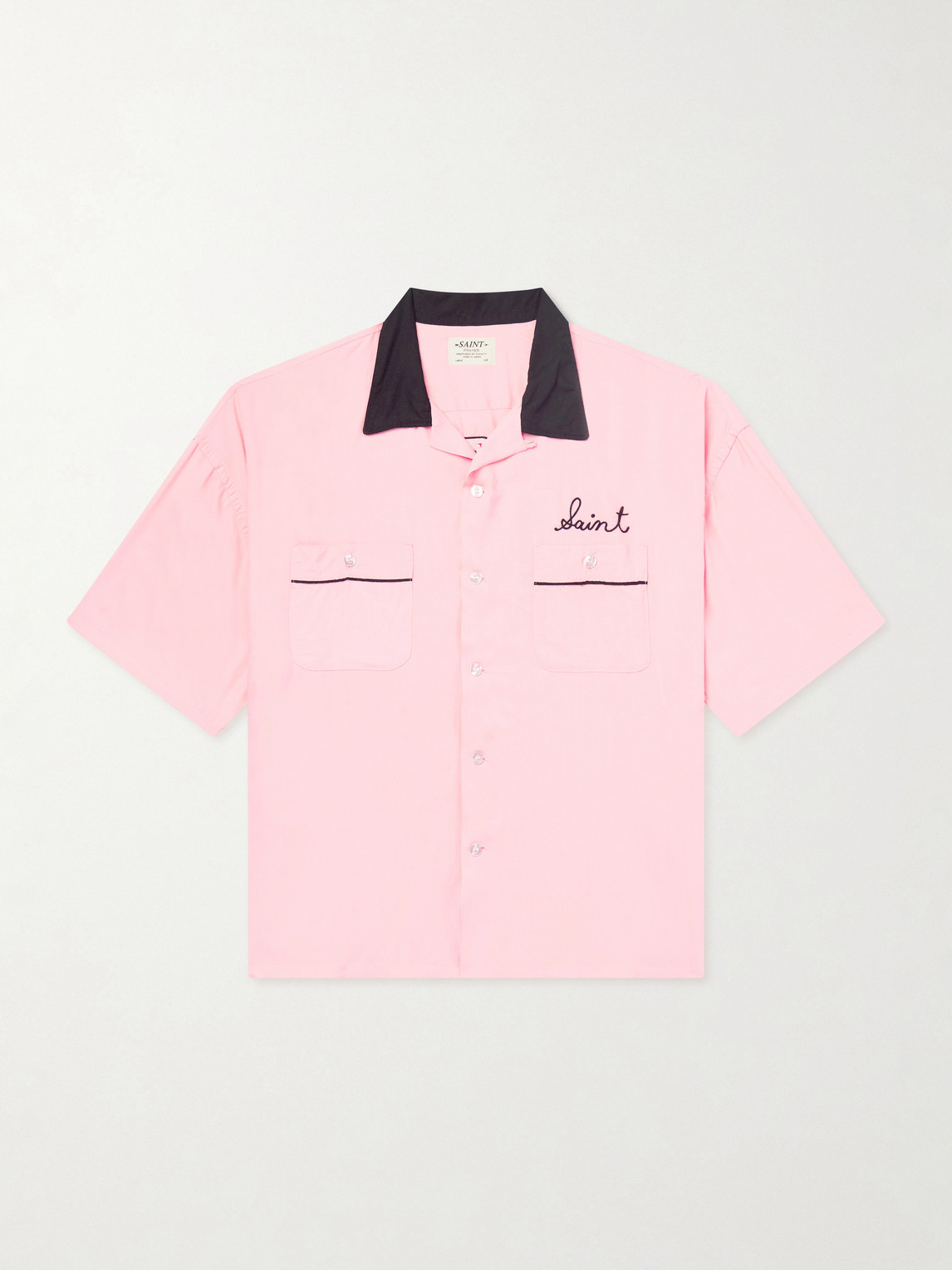 SAINT Mxxxxxx Deck of Cards Convertible-Collar Logo-Embroidered Satin Shirt - Men | Thumbnail 7 SAINT Mxxxxxx Deck of Cards Convertible-Collar Logo-Embroidered Satin Shirt - Men | Thumbnail 7