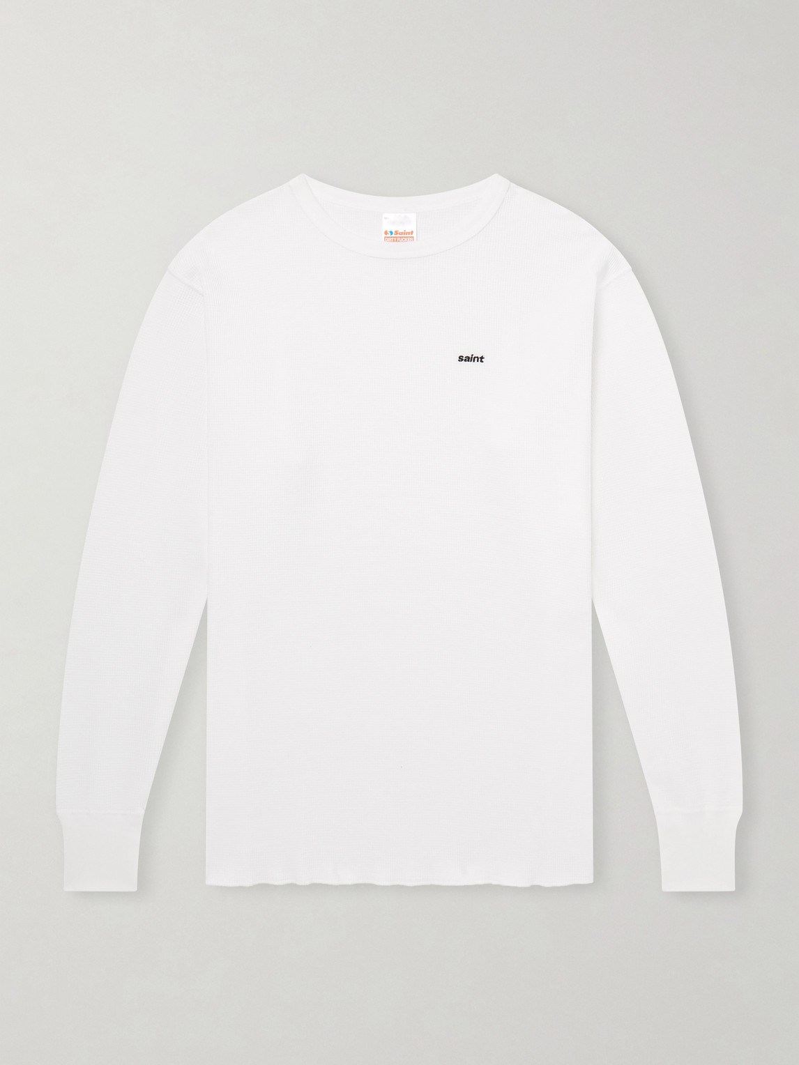 SAINT Mxxxxxx Thermal ogo-Embroidered Honeycomb-Knit Cotton T-Shirt - Men