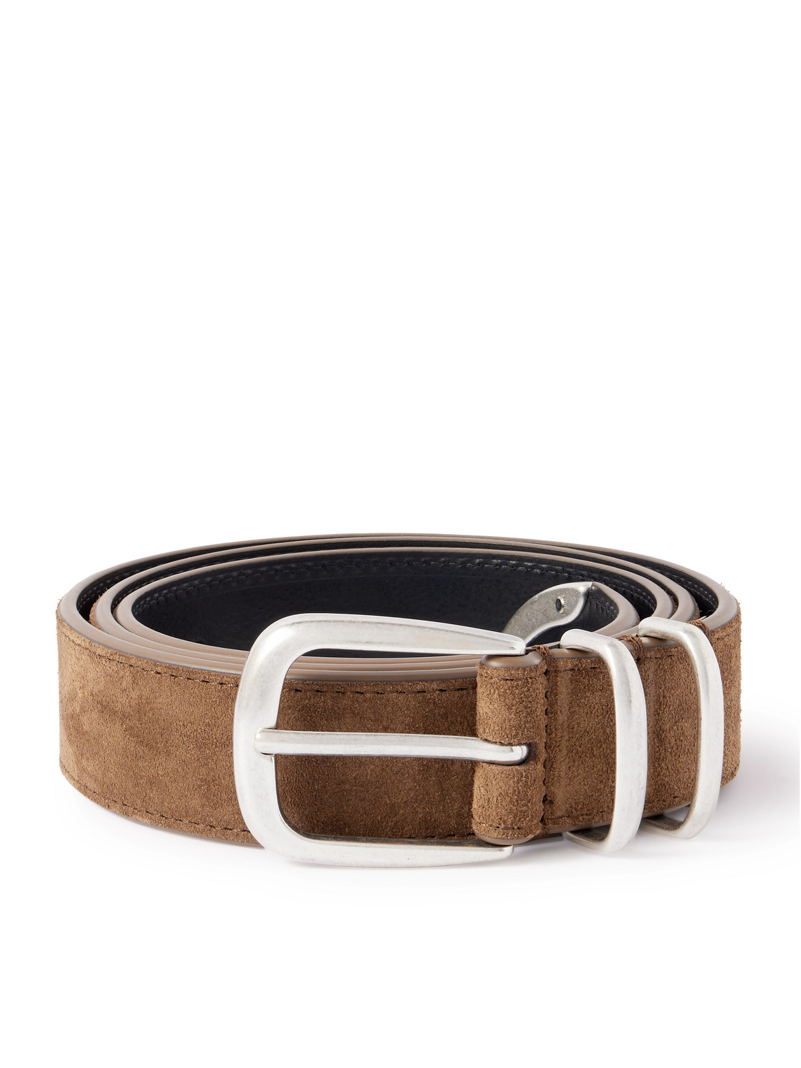 Officine Creative 3cm Suede Belt In Brown