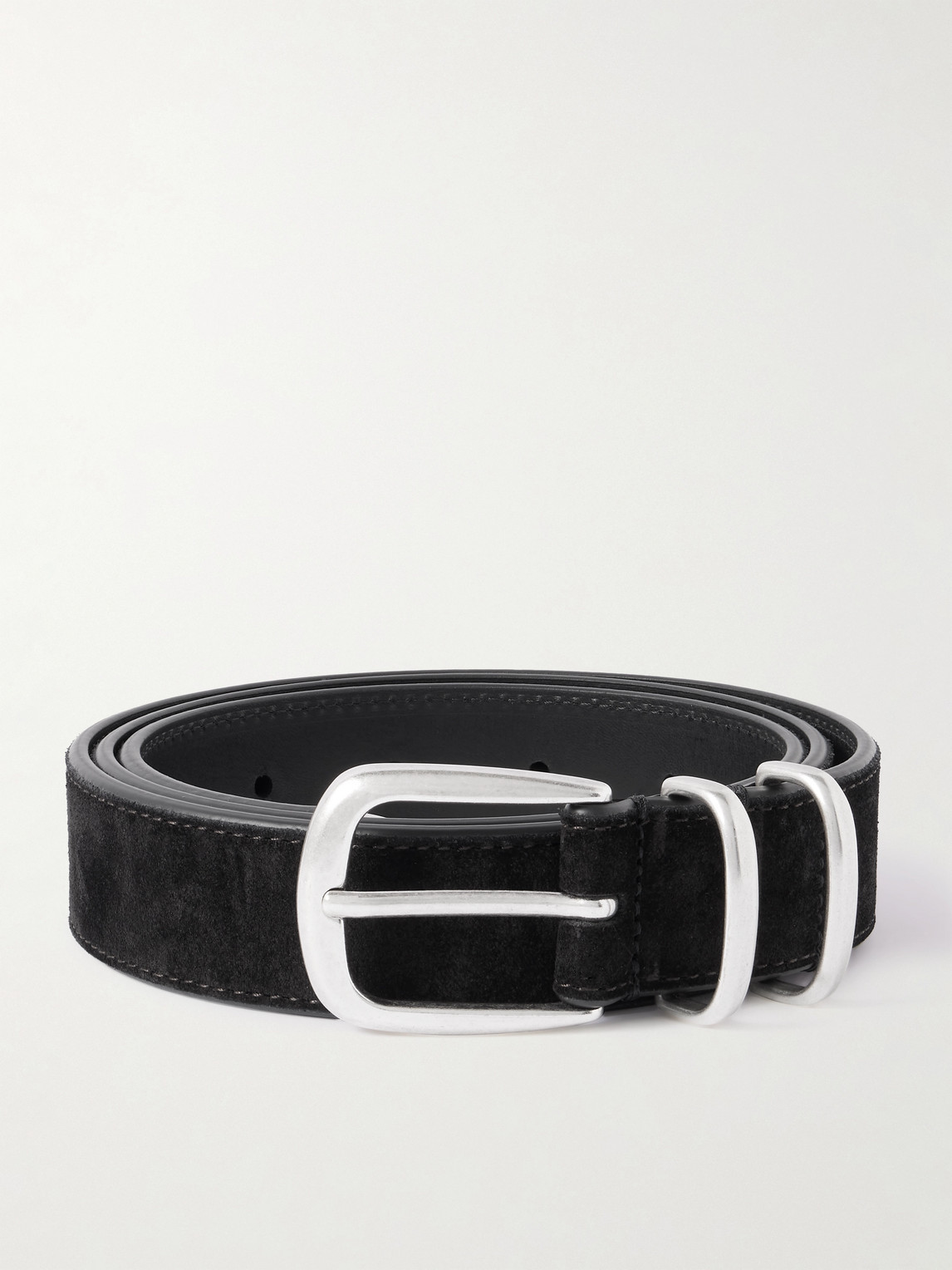 Officine Creative 3cm Suede Belt In Black