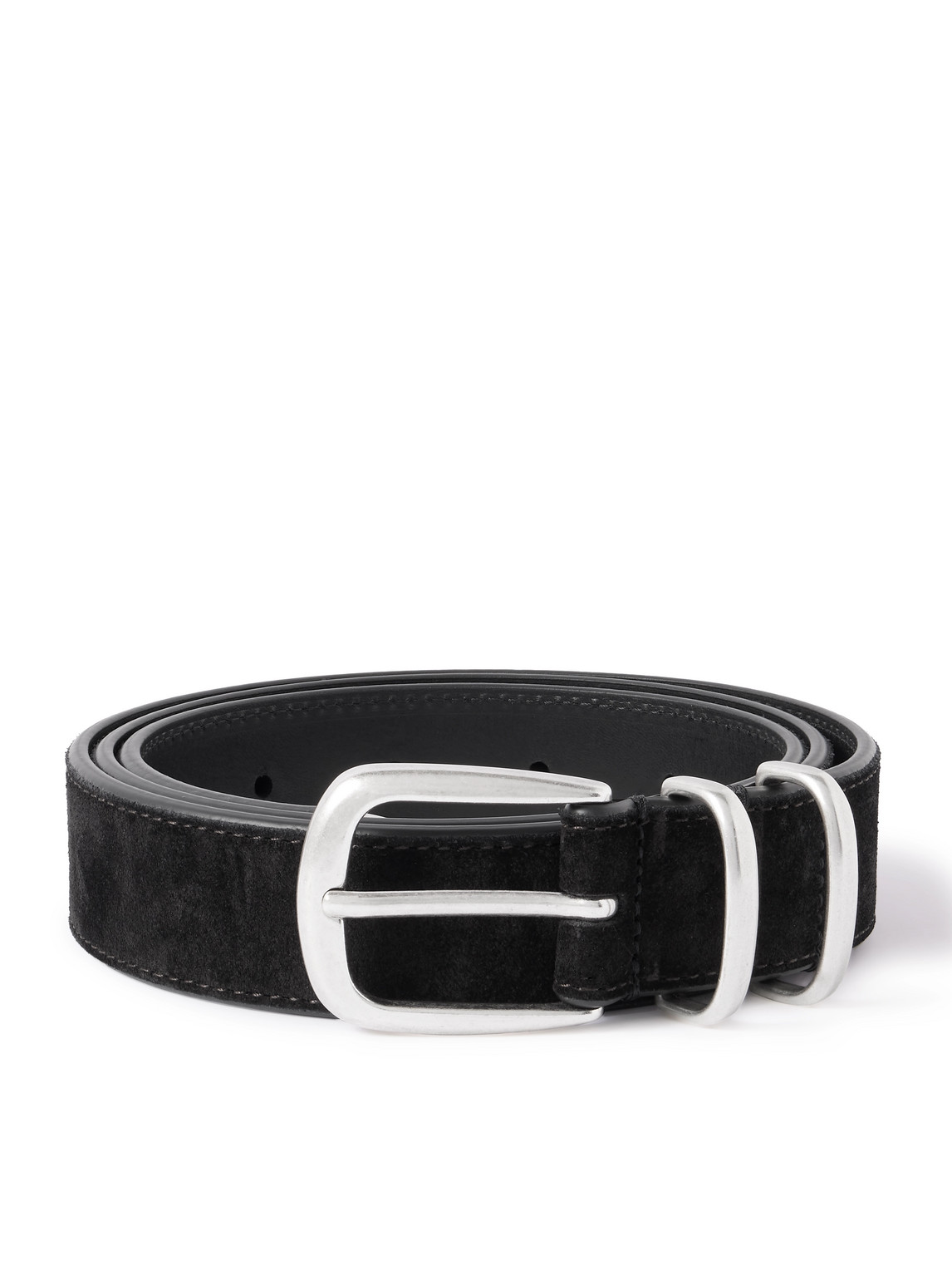 Officine Creative 3cm Suede Belt In Black