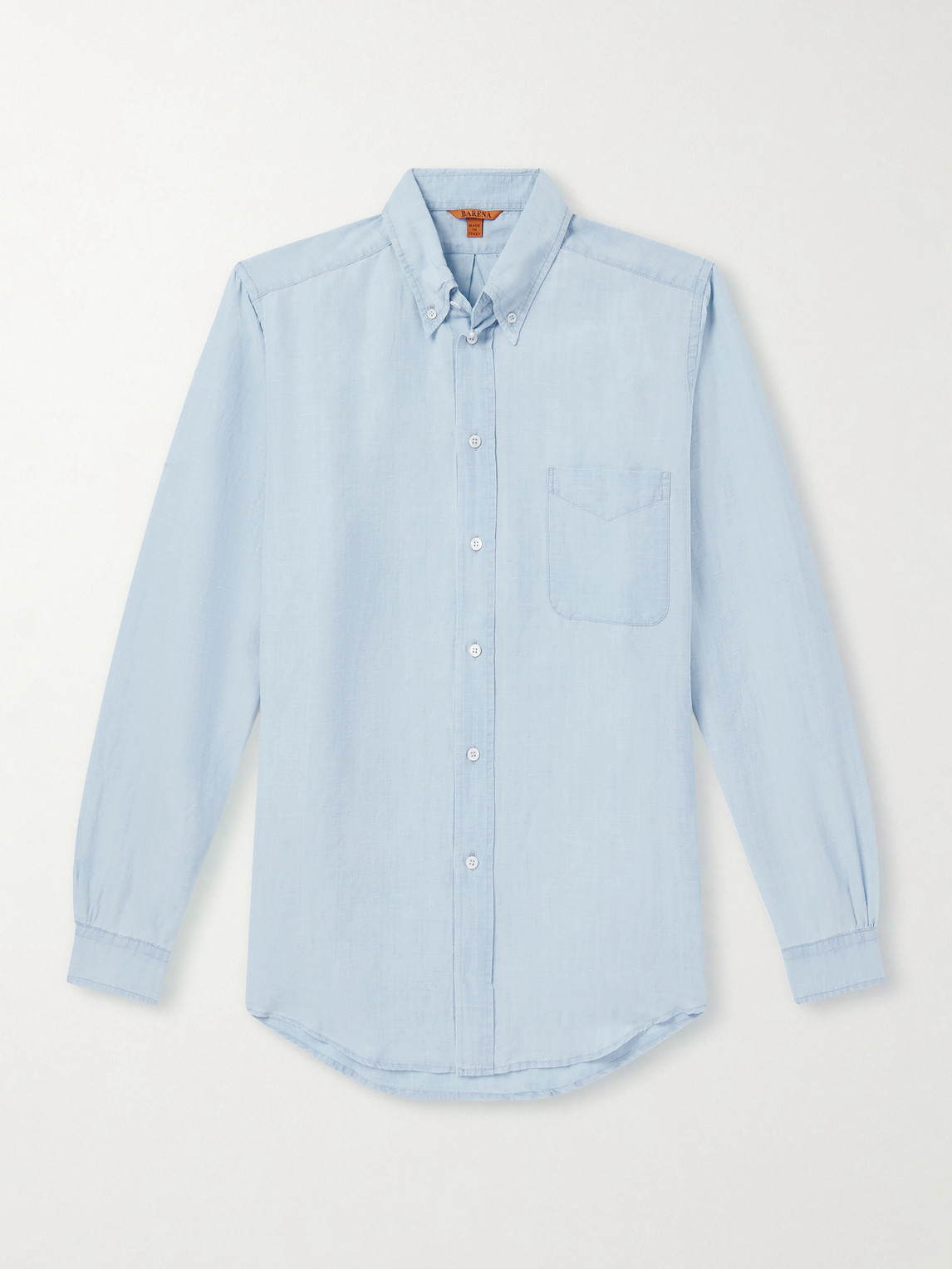 Barena Button-Down Collar Linen and Cotton-Blend Chambray Shirt - Men