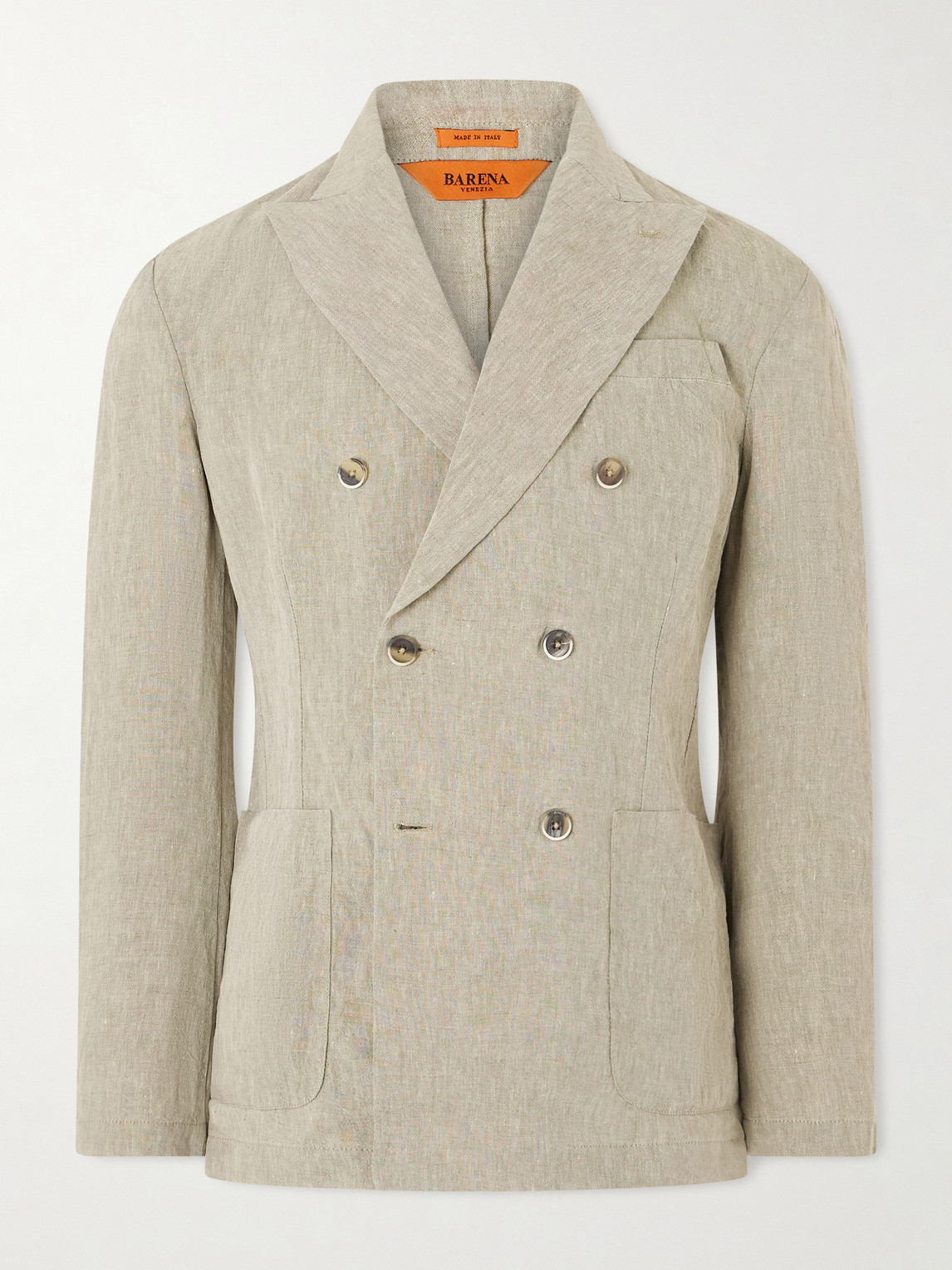 Barena – Siroco Marte Double-Breasted Linen Suit Jacket