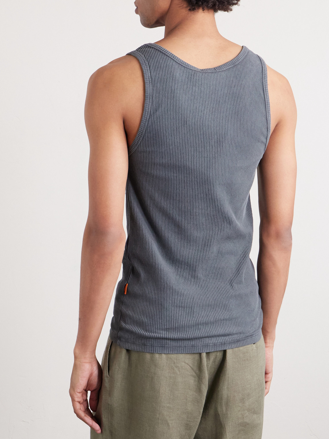  Barena - Ribbed Cotton-blend Jersey Tank Top - Men - Gray - M 