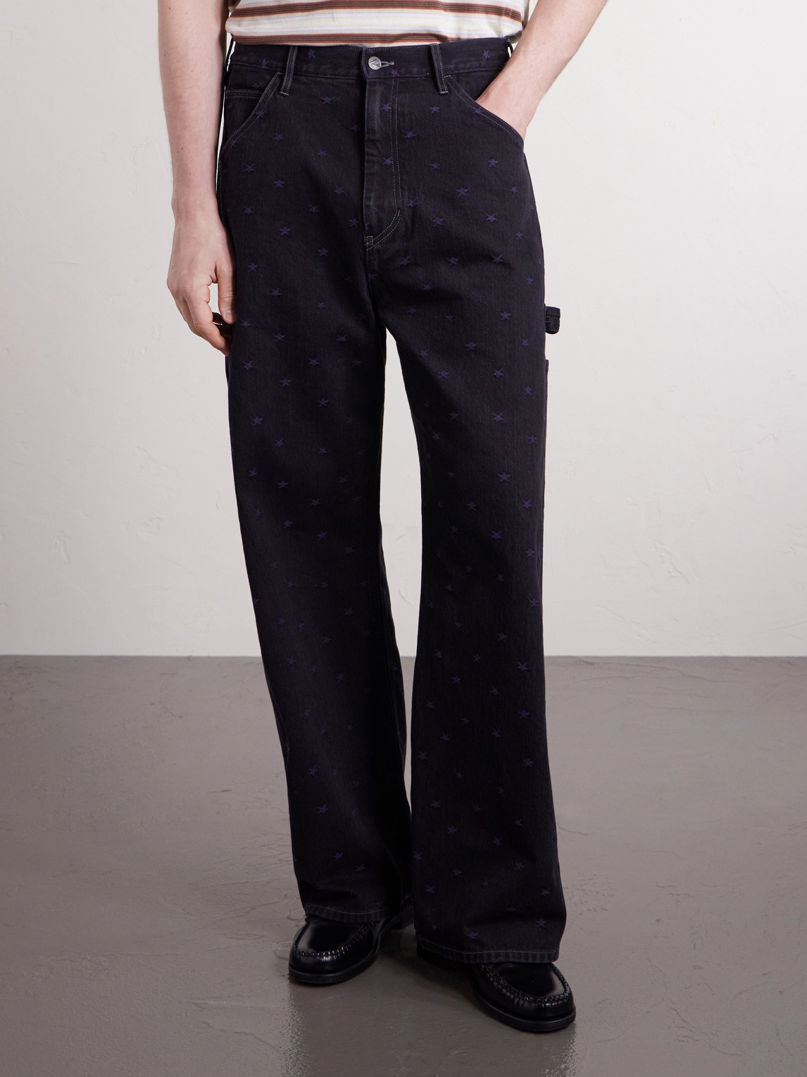  Needles - Painter Straight-leg Embroidered Jeans - Men - Black - S 