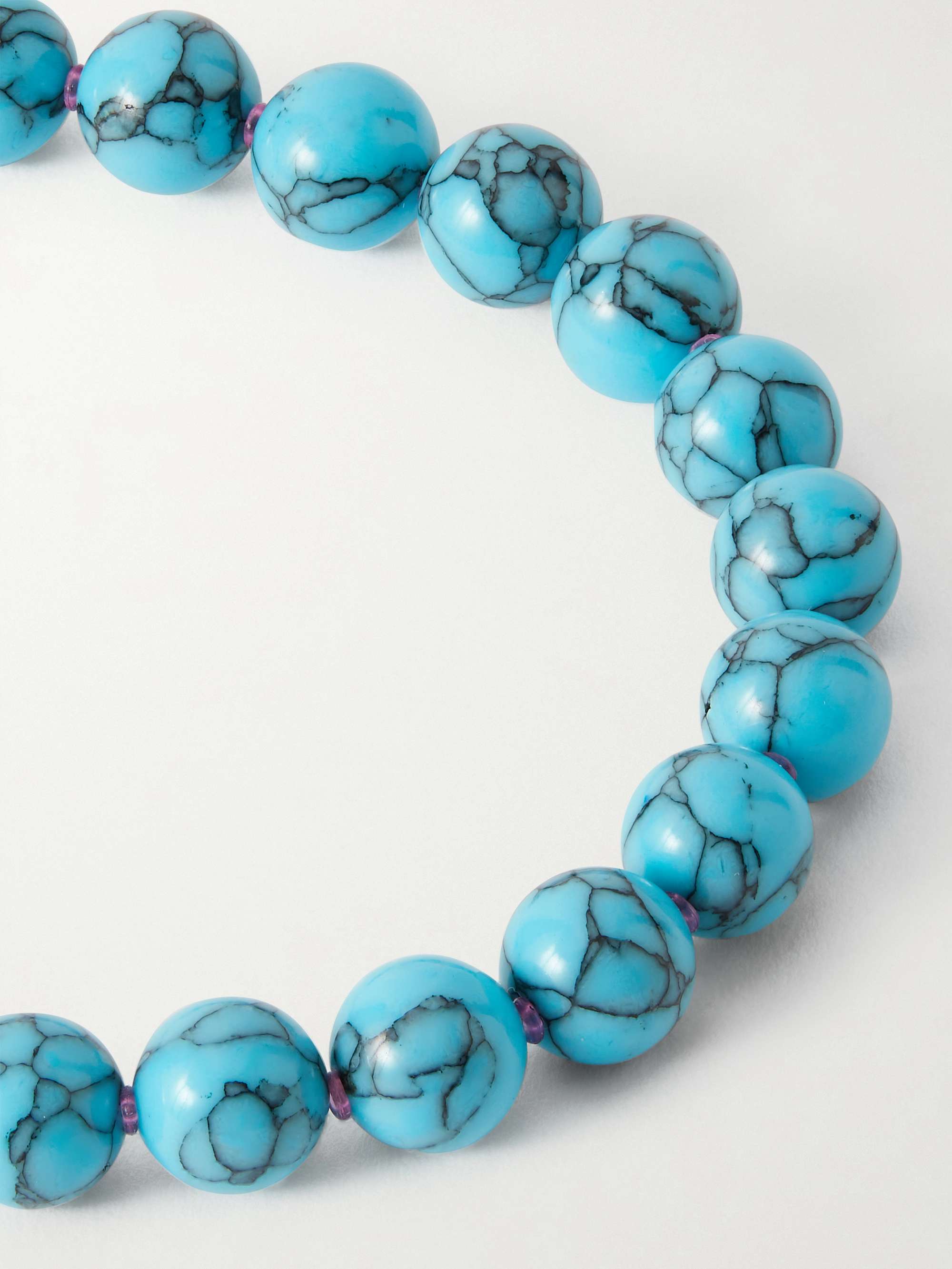 NEEDLES Silver-Tone Turquoise Beaded Bracelet for Men | MR PORTER