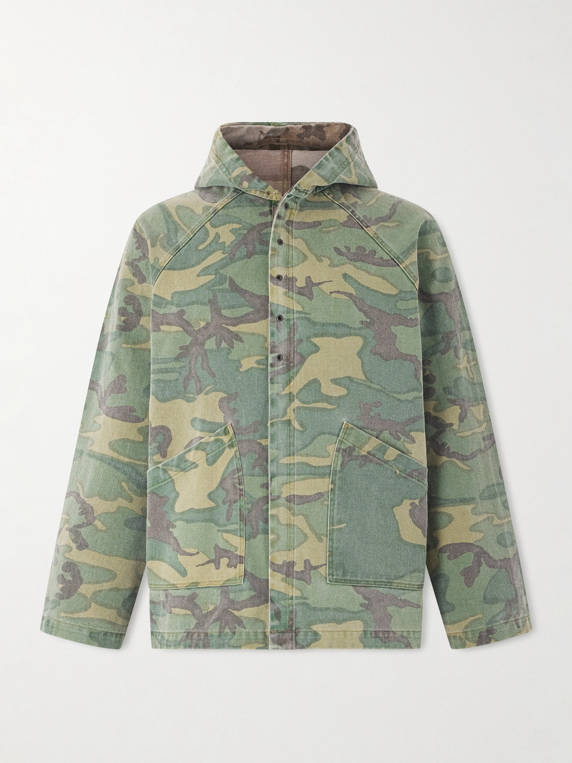 Needles Reversible Camouflage-print Cotton-twill Hooded Jacket In Multi