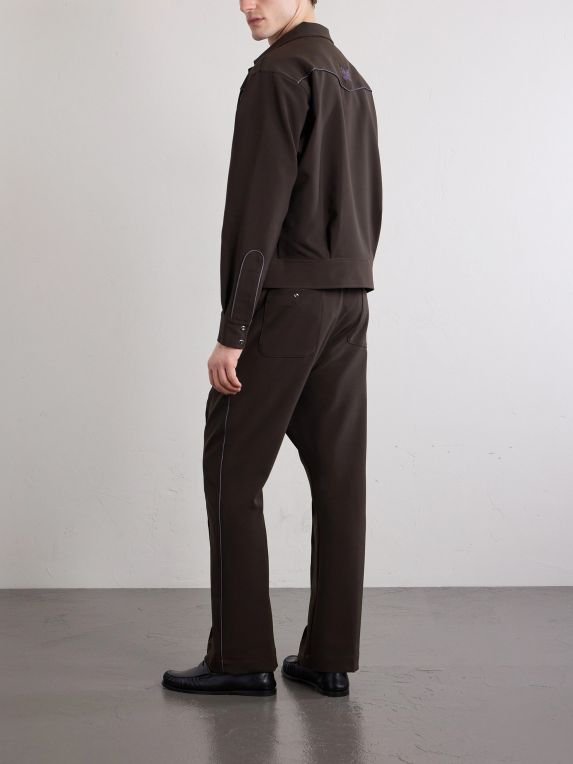  Needles - Piping Cowboy Straight-leg Embroidered Woven Trousers - Men - Brown - S 