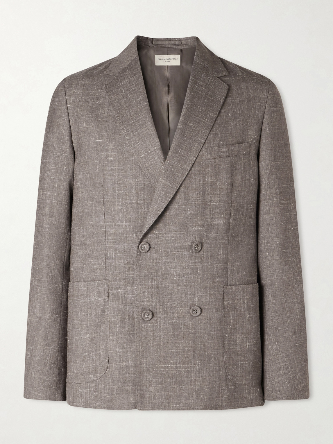 OFFICINE GÉNÉRALE Leon Wool, Silk and Linen-Blend Suit Jacket - Men