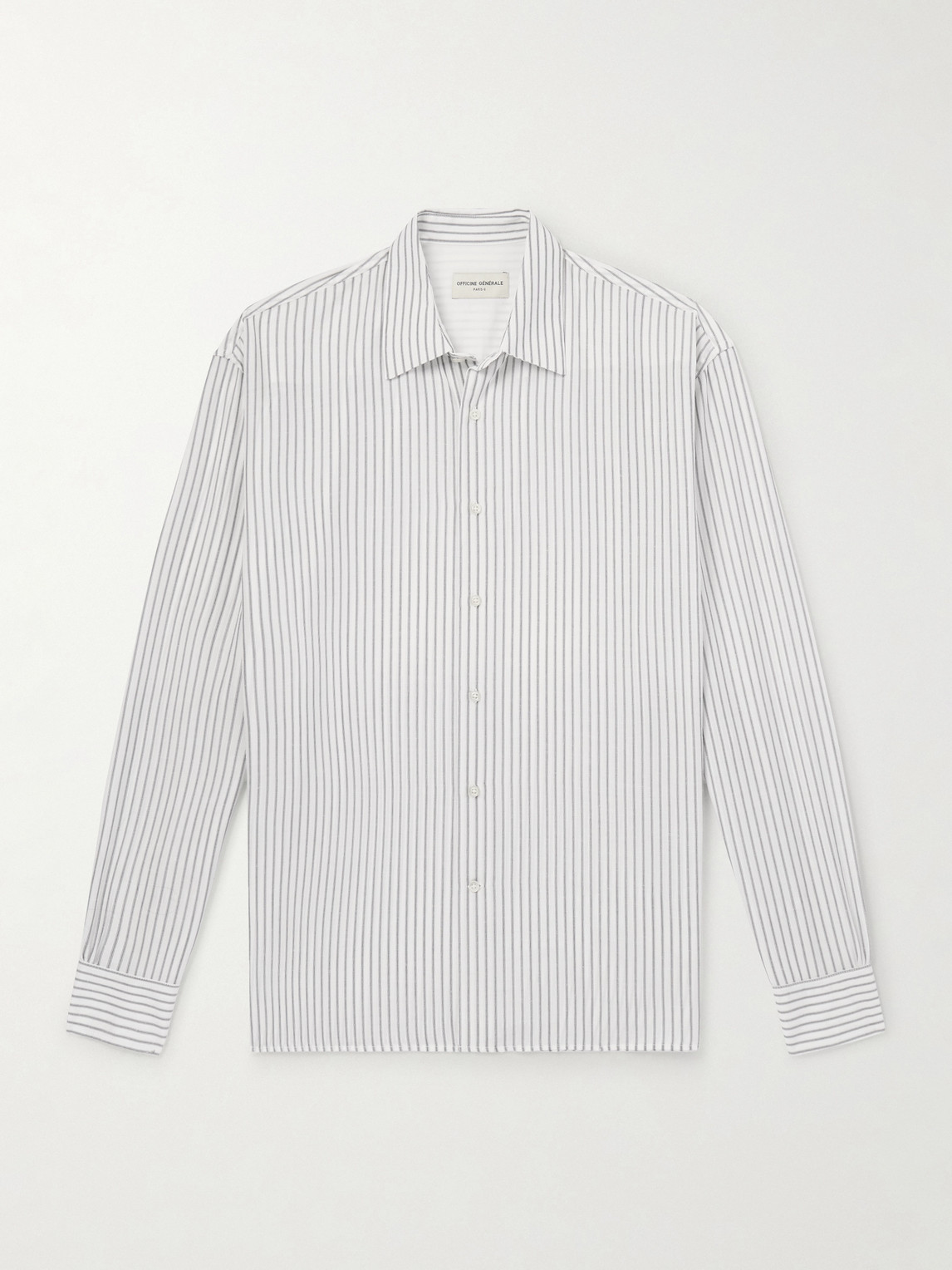 OFFICINE GÉNÉRALE Gad Striped Lyocell-Blend Shirt - Men