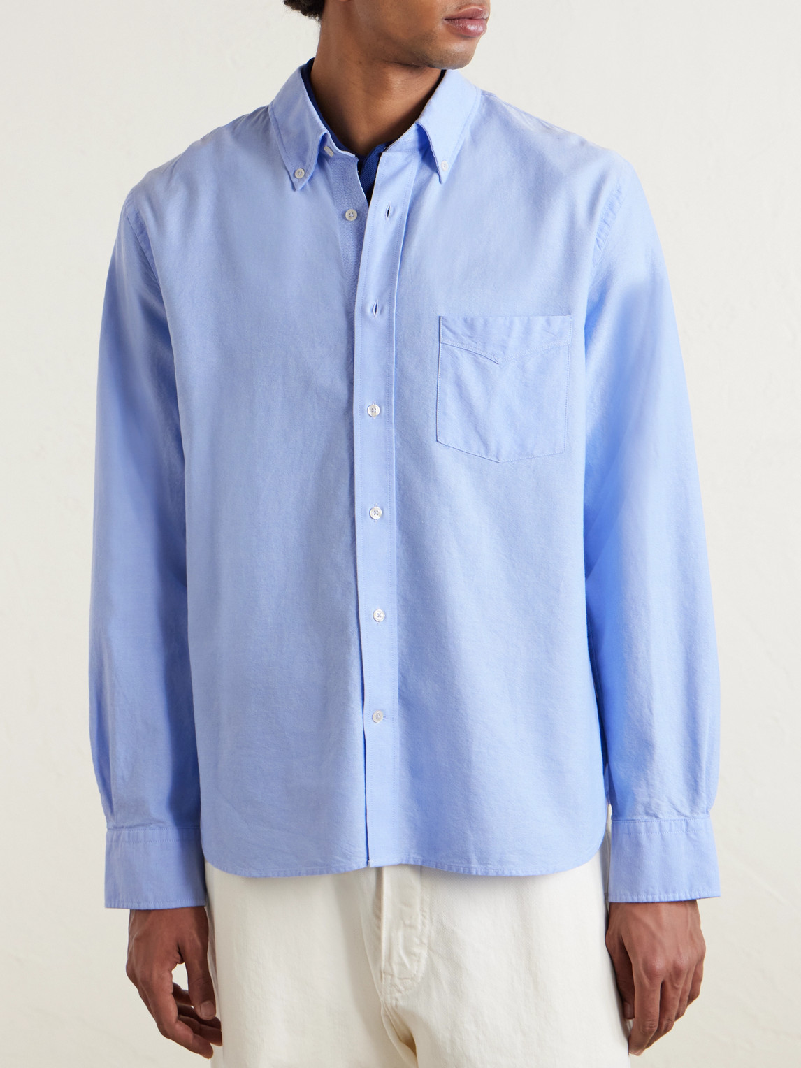 Officine Générale - Button-Down Collar Cotton Oxford Shirt
