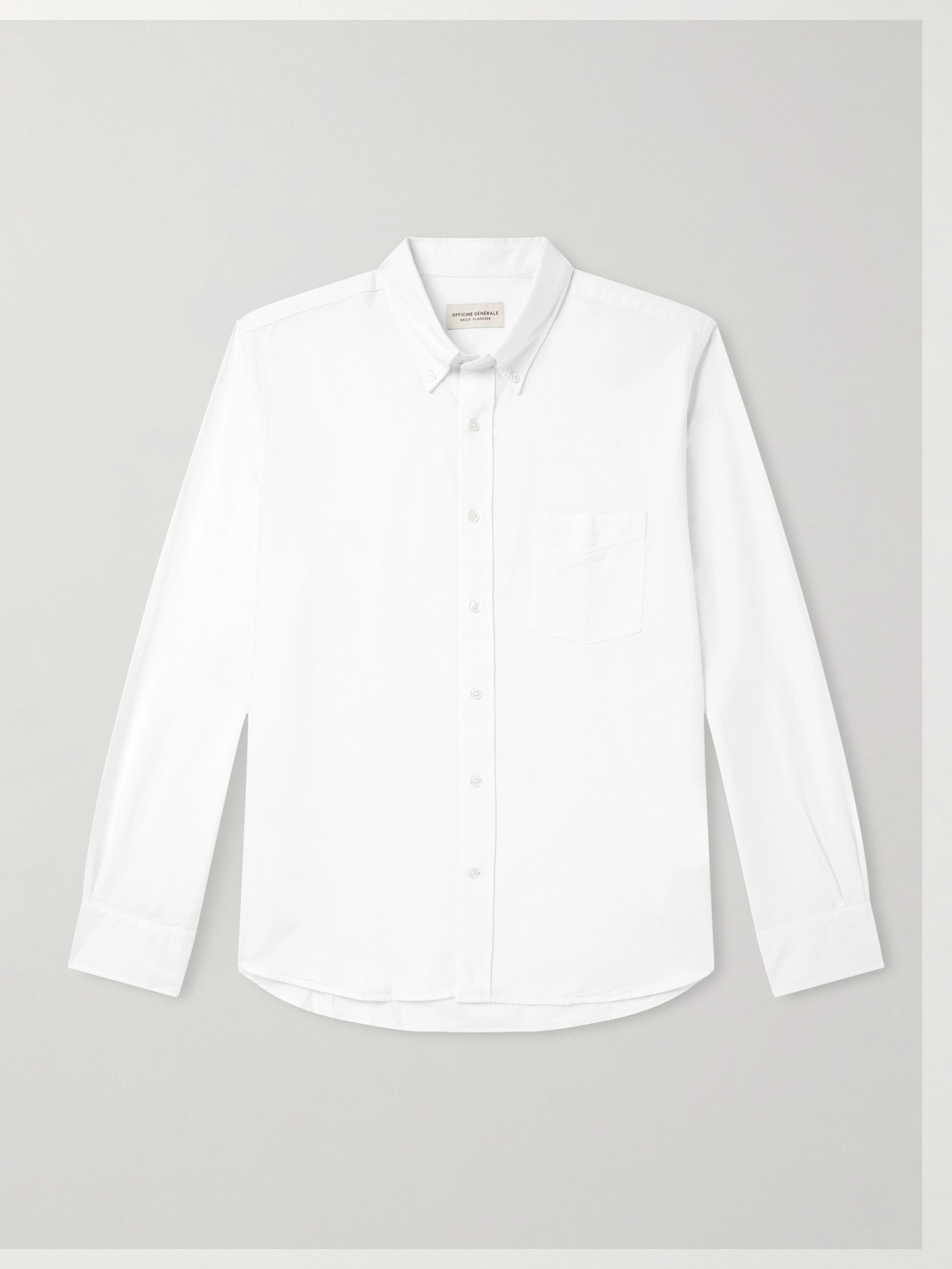 OFFICINE GÉNÉRALE Button-Down Collar Cotton Oxford Shirt - Men