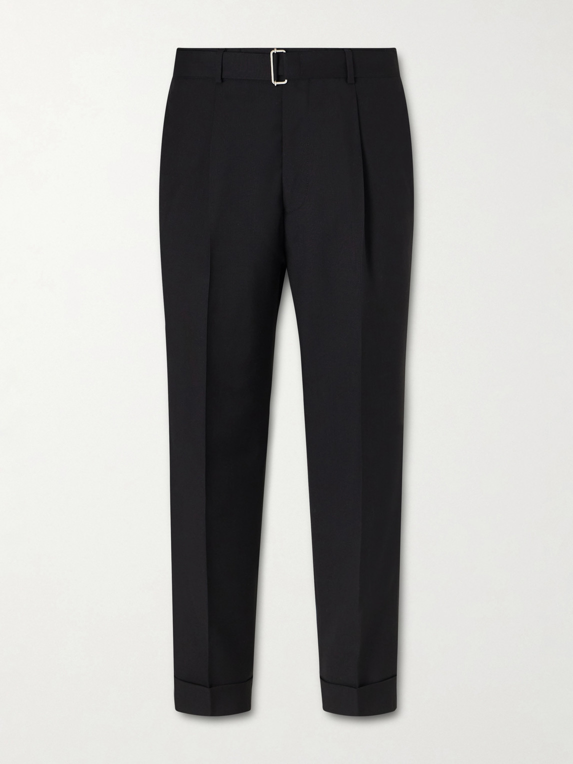OFFICINE GÉNÉRALE Hugo Straight-Leg Belted Virgin Wool Suit Trousers IT 52