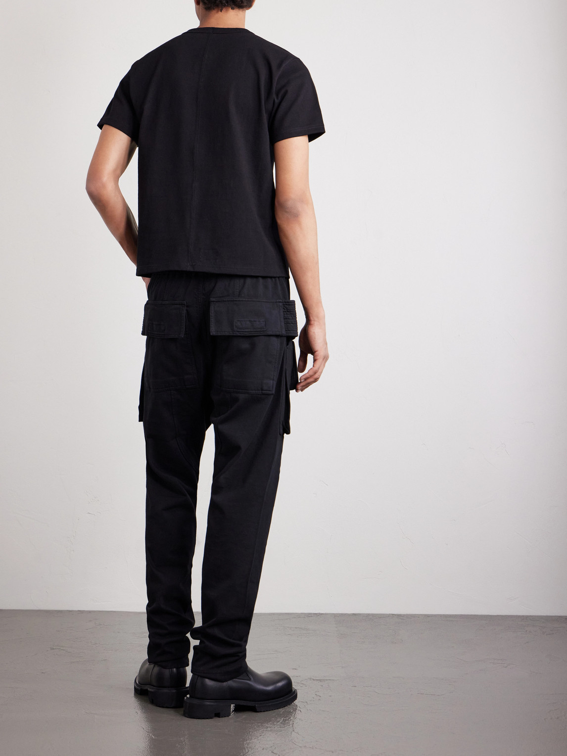 Drkshdw By Rick Owens - Creatch Tapered Cotton-Jersey Drawstring Cargo Trousers