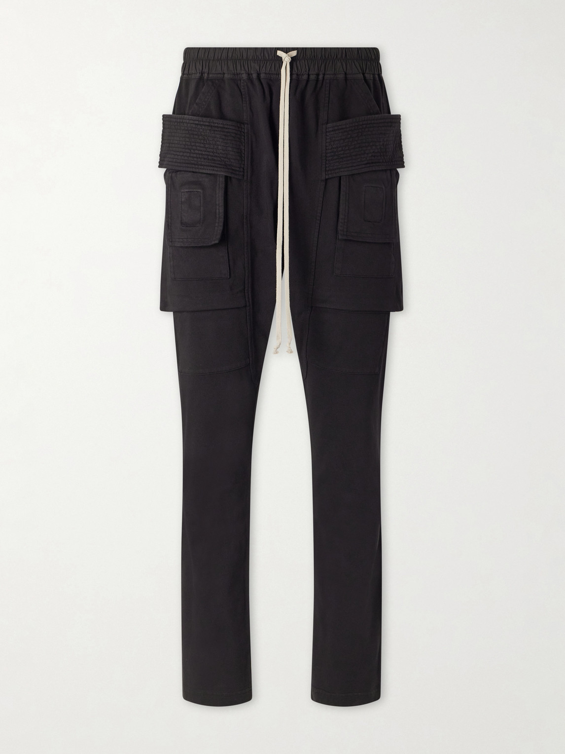DRKSHDW by Rick Owens Creatch Tapered Cotton-Jersey Drawstring Cargo Trousersen