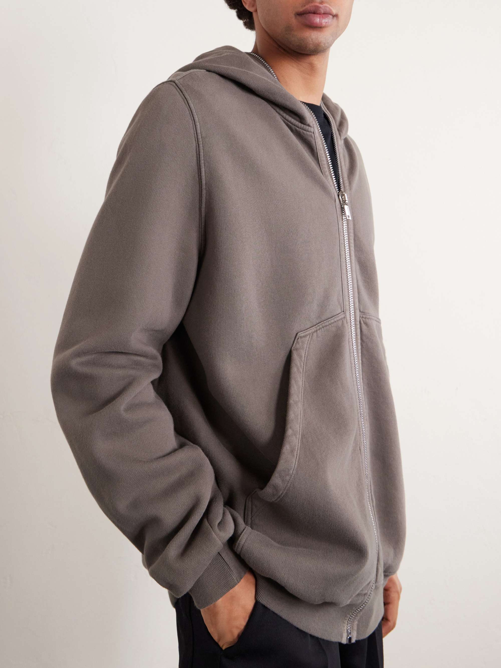 DRKSHDW BY RICK OWENS Jumbo Cotton-Jersey Zip-Up Hoodie for Men