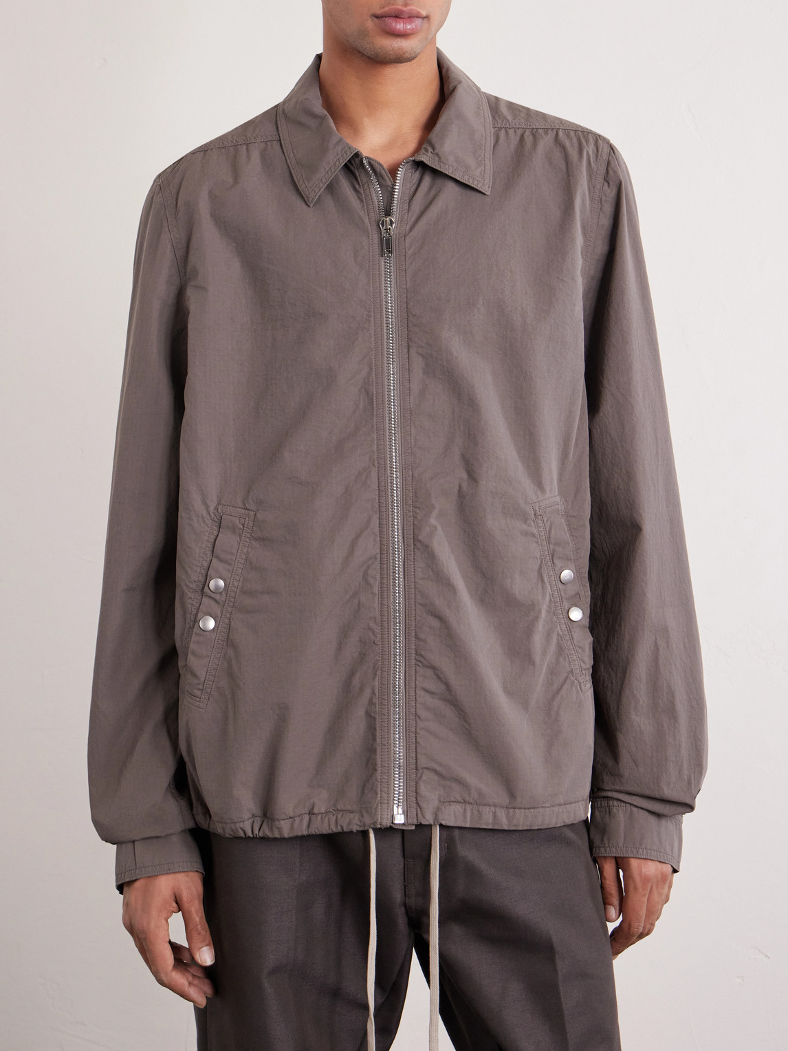 Drkshdw By Rick Owens - Organic Cotton-ripstop Blouson Jacket - Men - Brown - Xs 