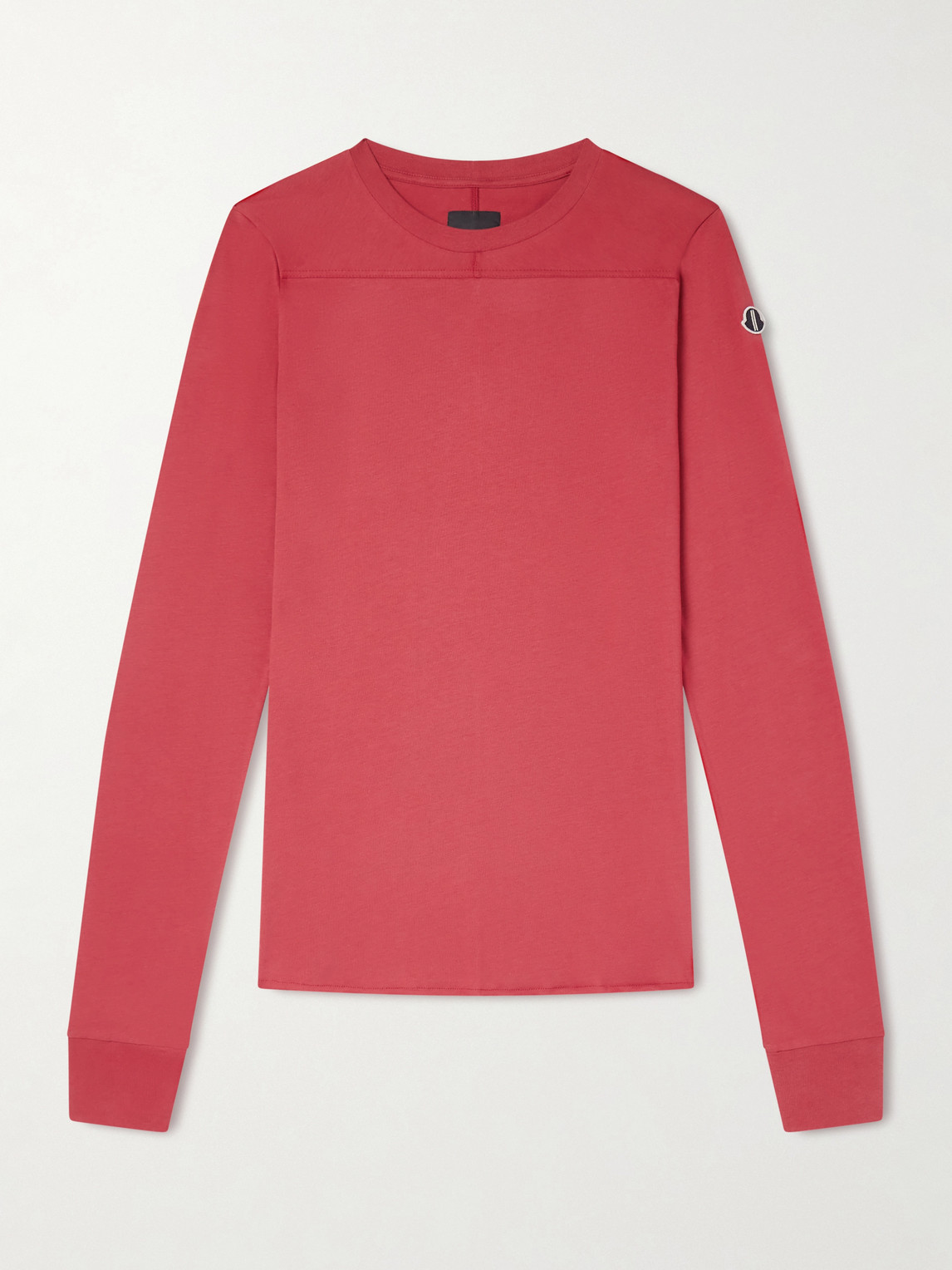 Rick Owens + Moncler Girder Appliquéd Cotton-jersey T-shirt