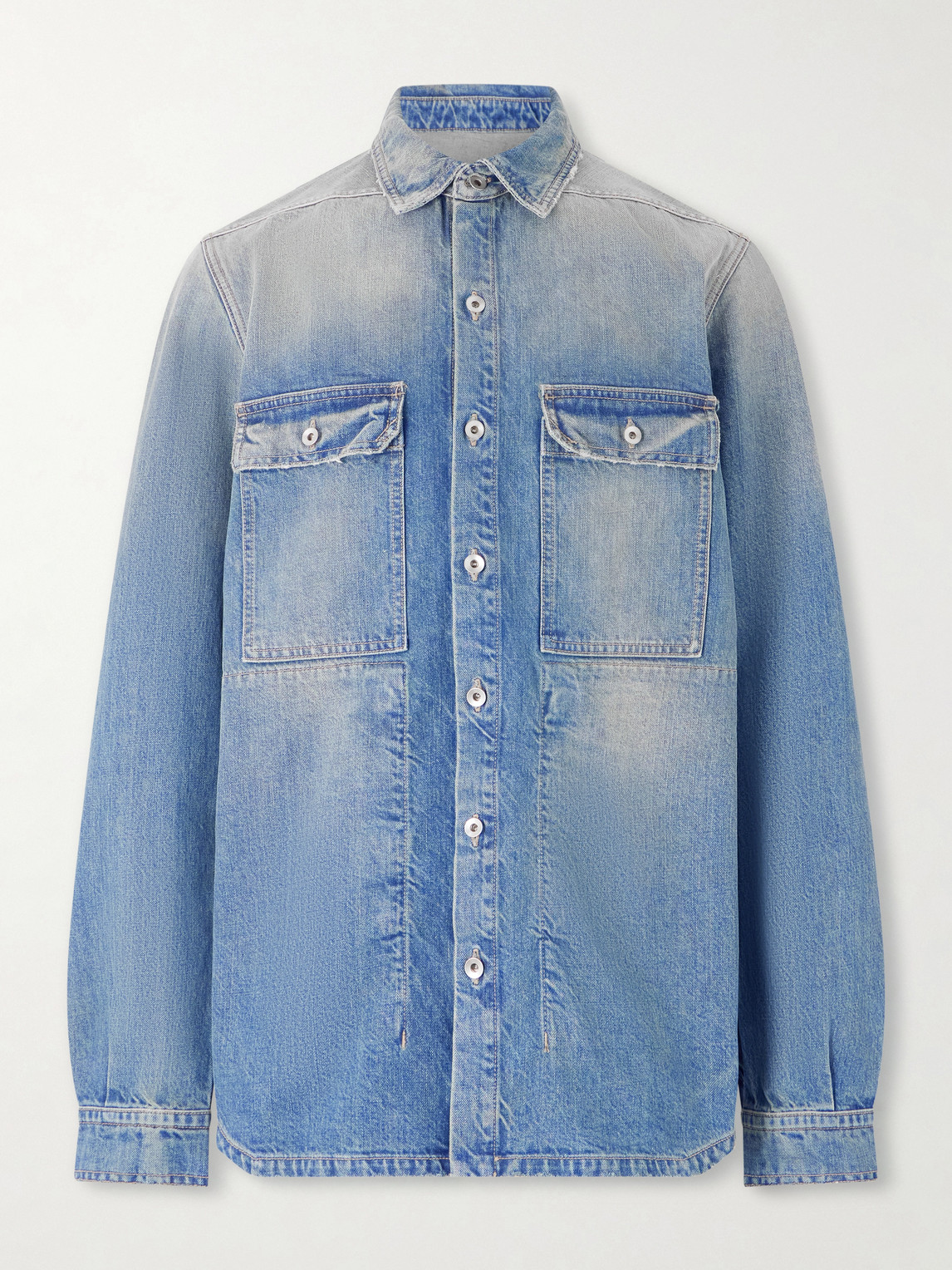 DRKSHDW by Rick Owens Distressed Denim Overshirt - Men