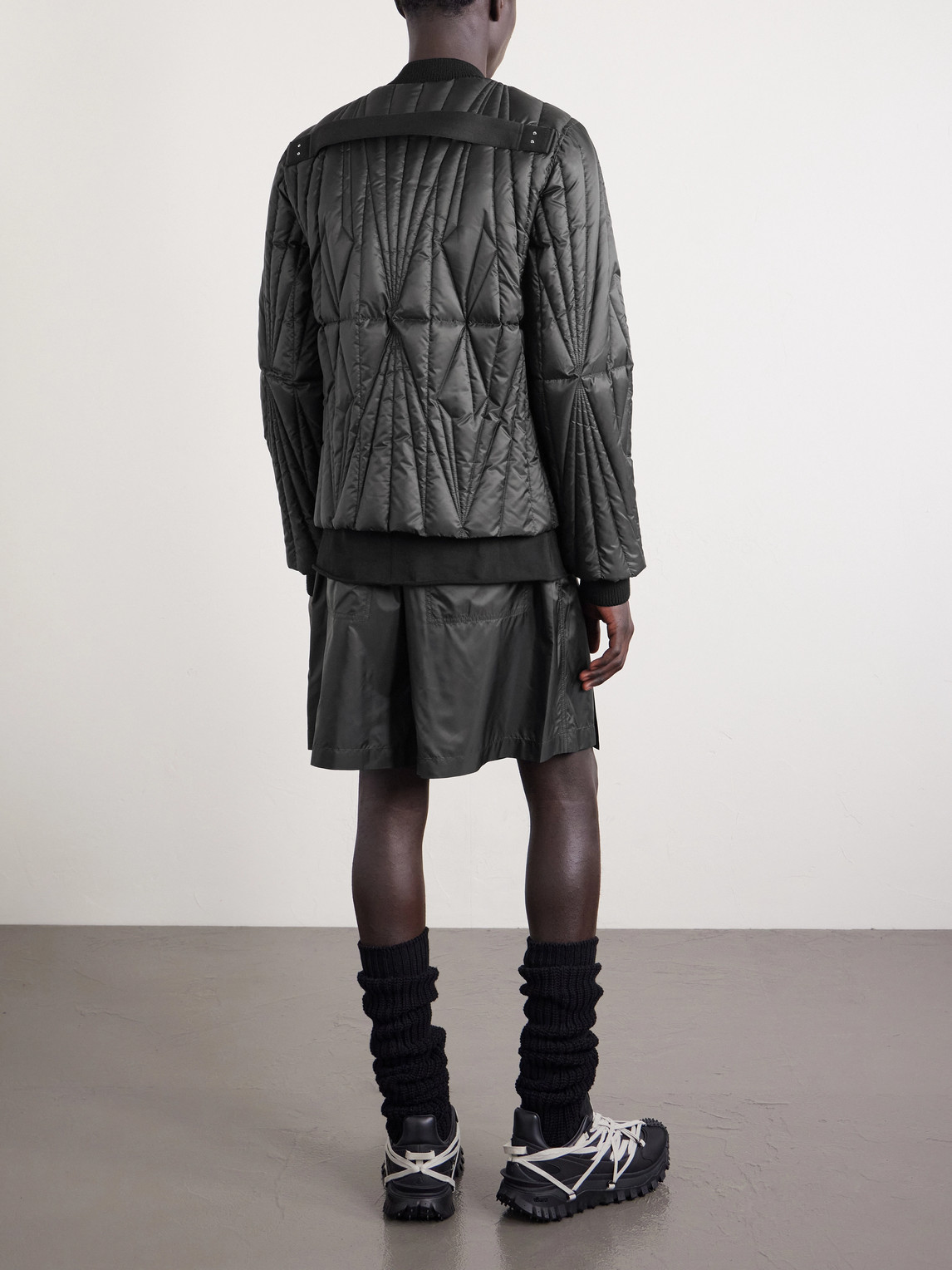  Rick Owens - Moncler Logo-appliquéd Quilted Shell Down Jacket - Men - Black - 1 