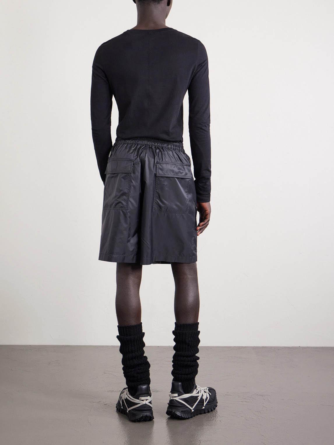  Rick Owens - Moncler Straight-leg Shell Drawstring Shorts - Men - Black - Xs 