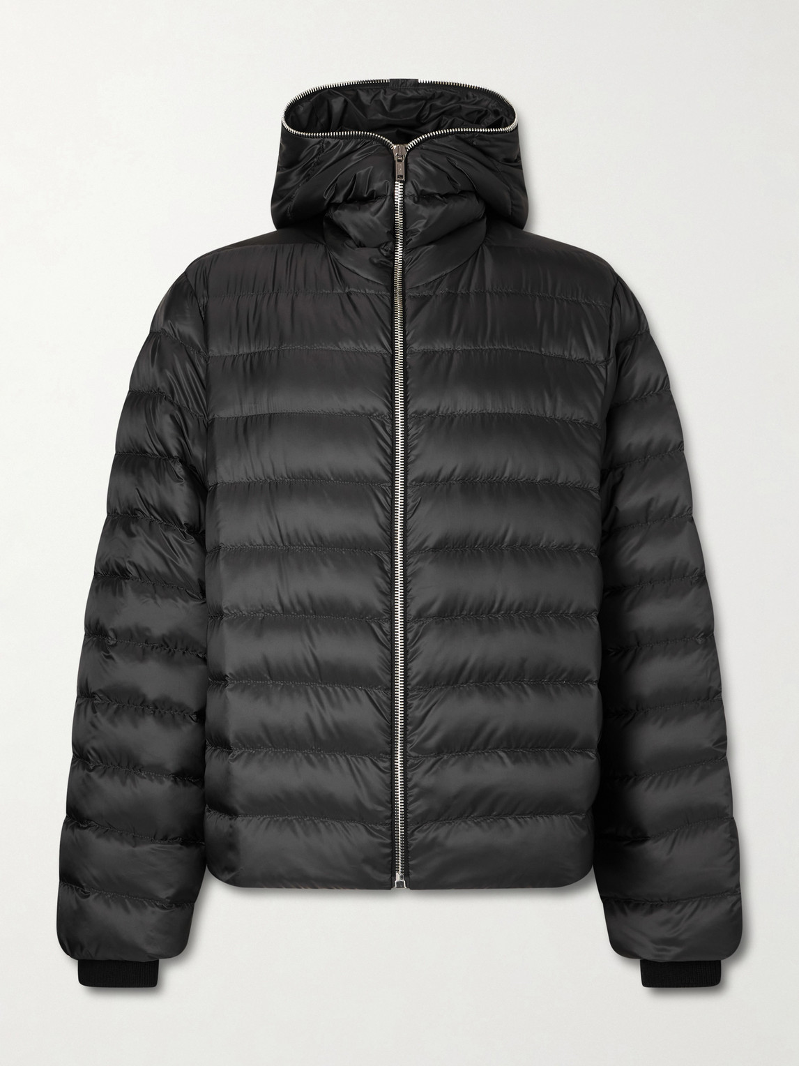 Rick Owens + Moncler Hooded Quilted Shell Down Jacket
