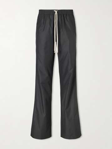 RICK OWENS + Moncler Straight-Leg Recycled-Taffeta Drawstring Trousers