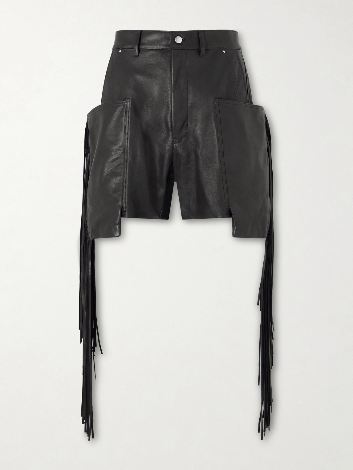 Rick Owens Fringed Leather Shorts UK/US 34