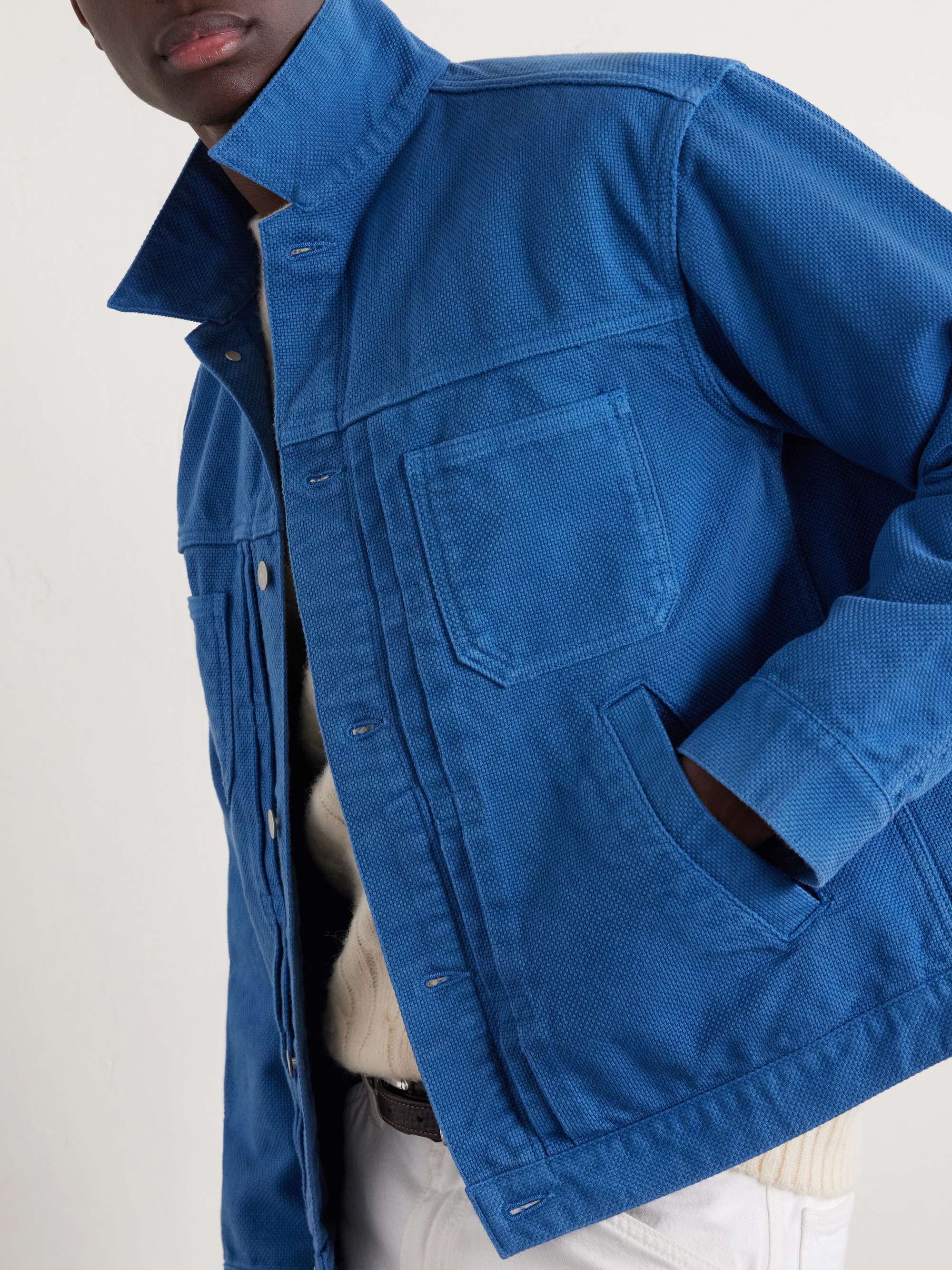 BLUE BLUE JAPAN Textured-Cotton Jacket for Men | MR PORTER