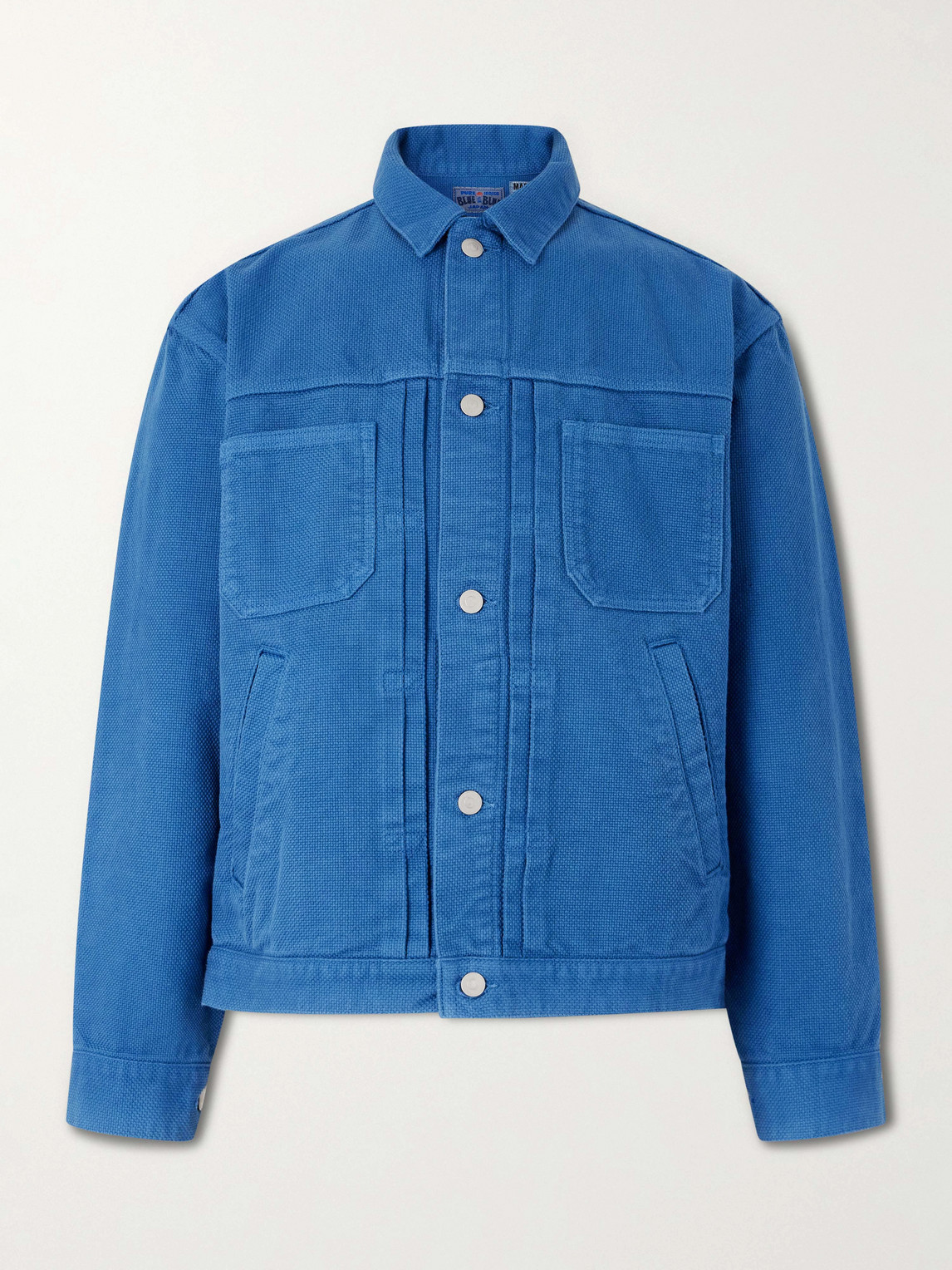 Blue Blue Japan Textured-cotton Jacket In Blue