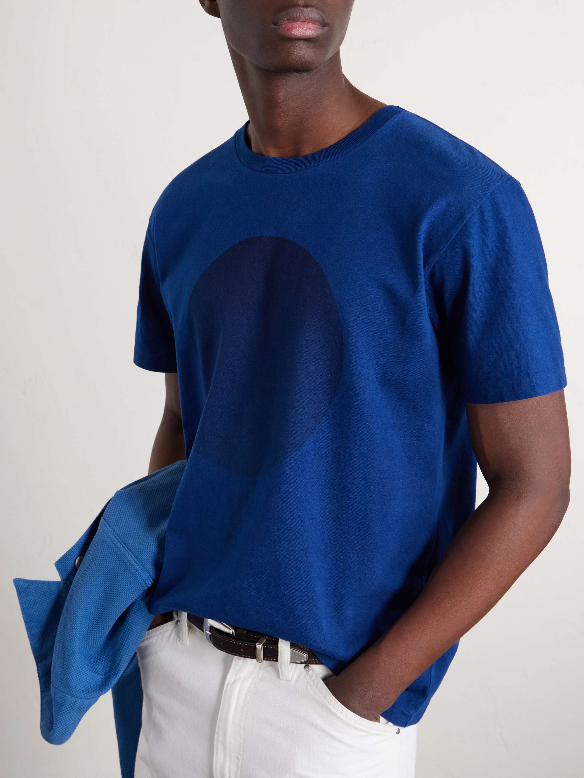 BLUE BLUE JAPAN Printed Cotton-Jersey T-Shirt for Men | MR PORTER