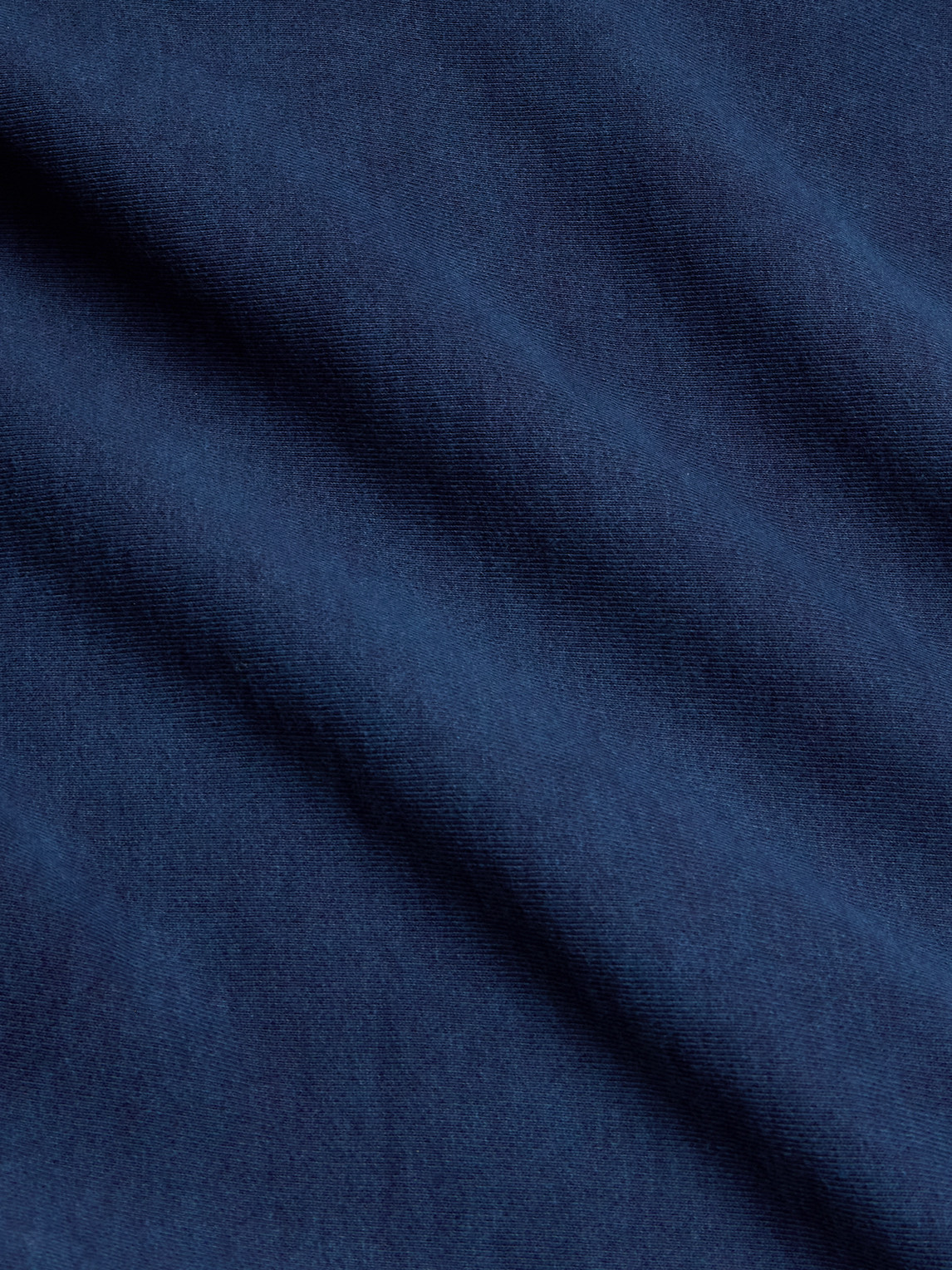 Indigo-Dyed Organic Cotton-Jersey Hoodie