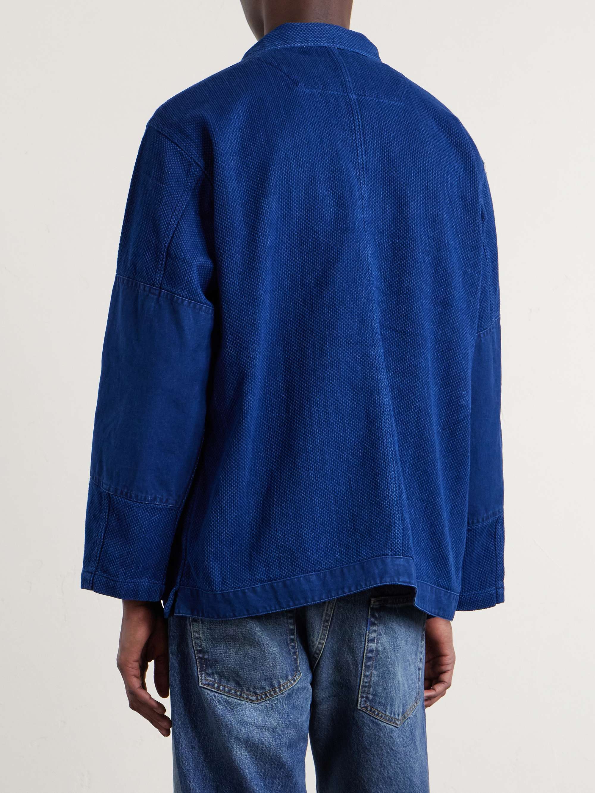 BLUE BLUE JAPAN Textured-Cotton Overshirt for Men | MR PORTER