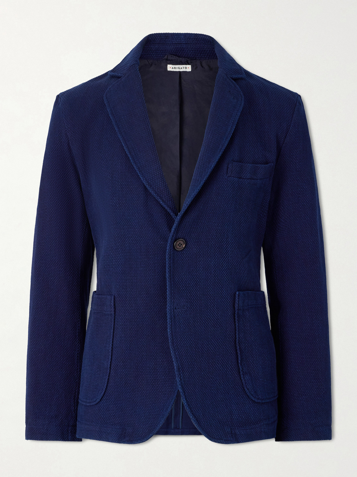 Blue Blue Japan Sashiko Cotton-piqué Suit Jacket In Blue