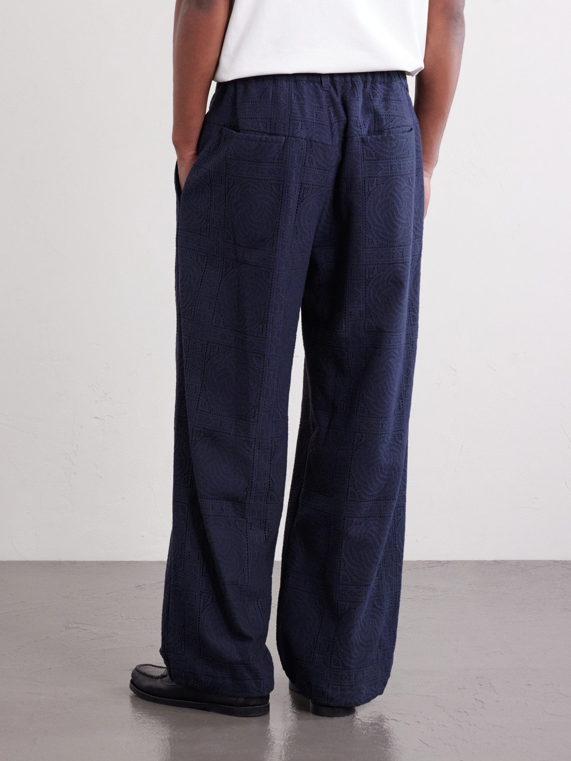 Straight-Leg Cotton-Blend Suit Trousers