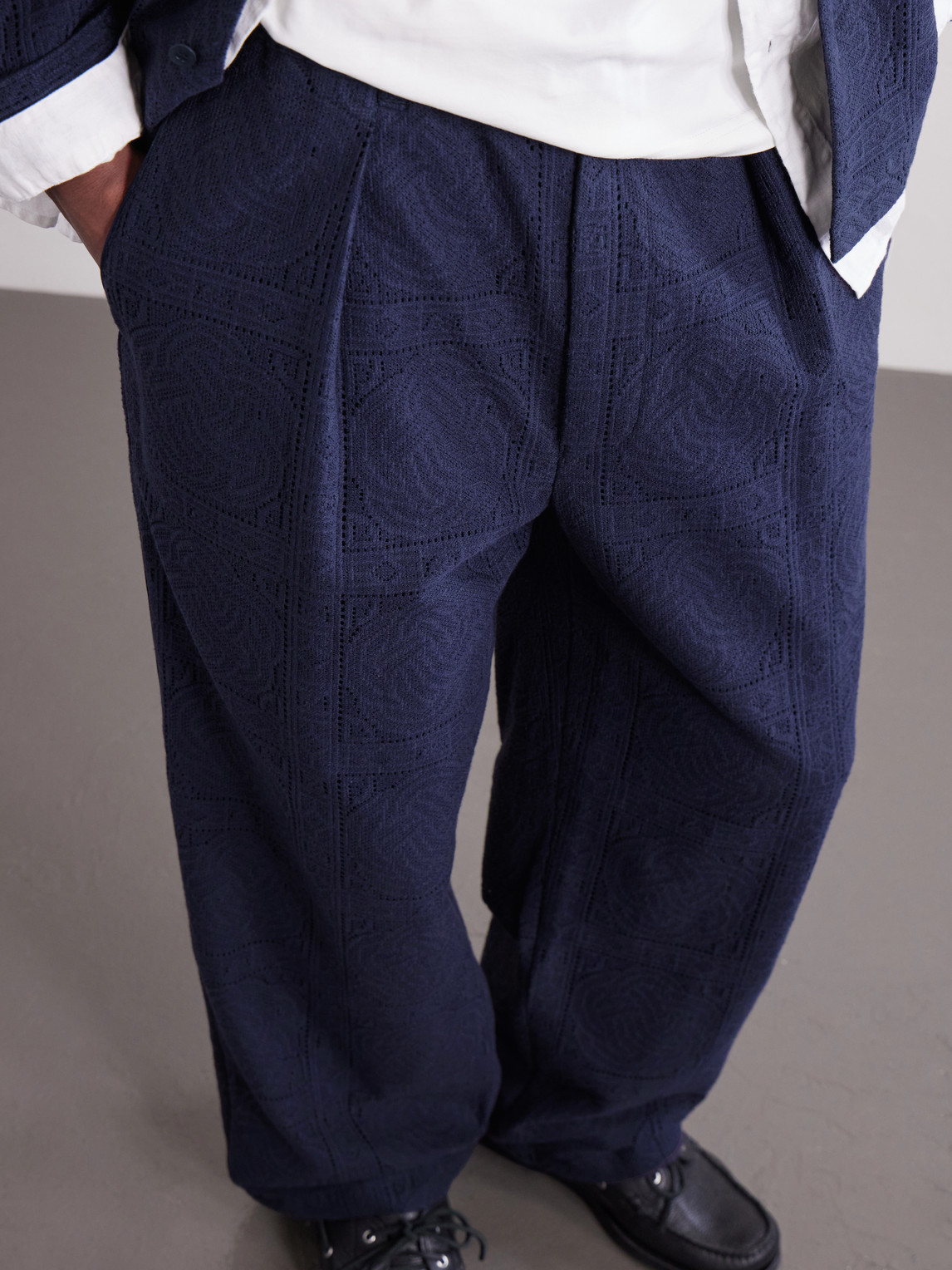 Straight-Leg Cotton-Blend Suit Trousers