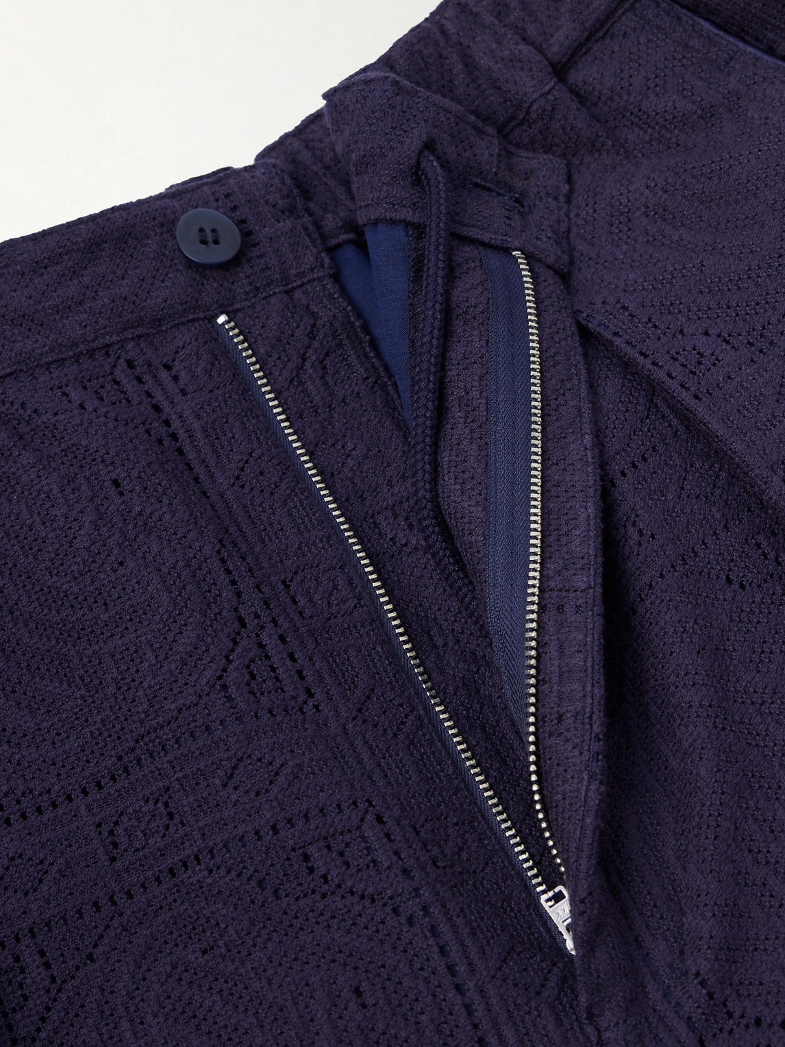 Straight-Leg Cotton-Blend Suit Trousers
