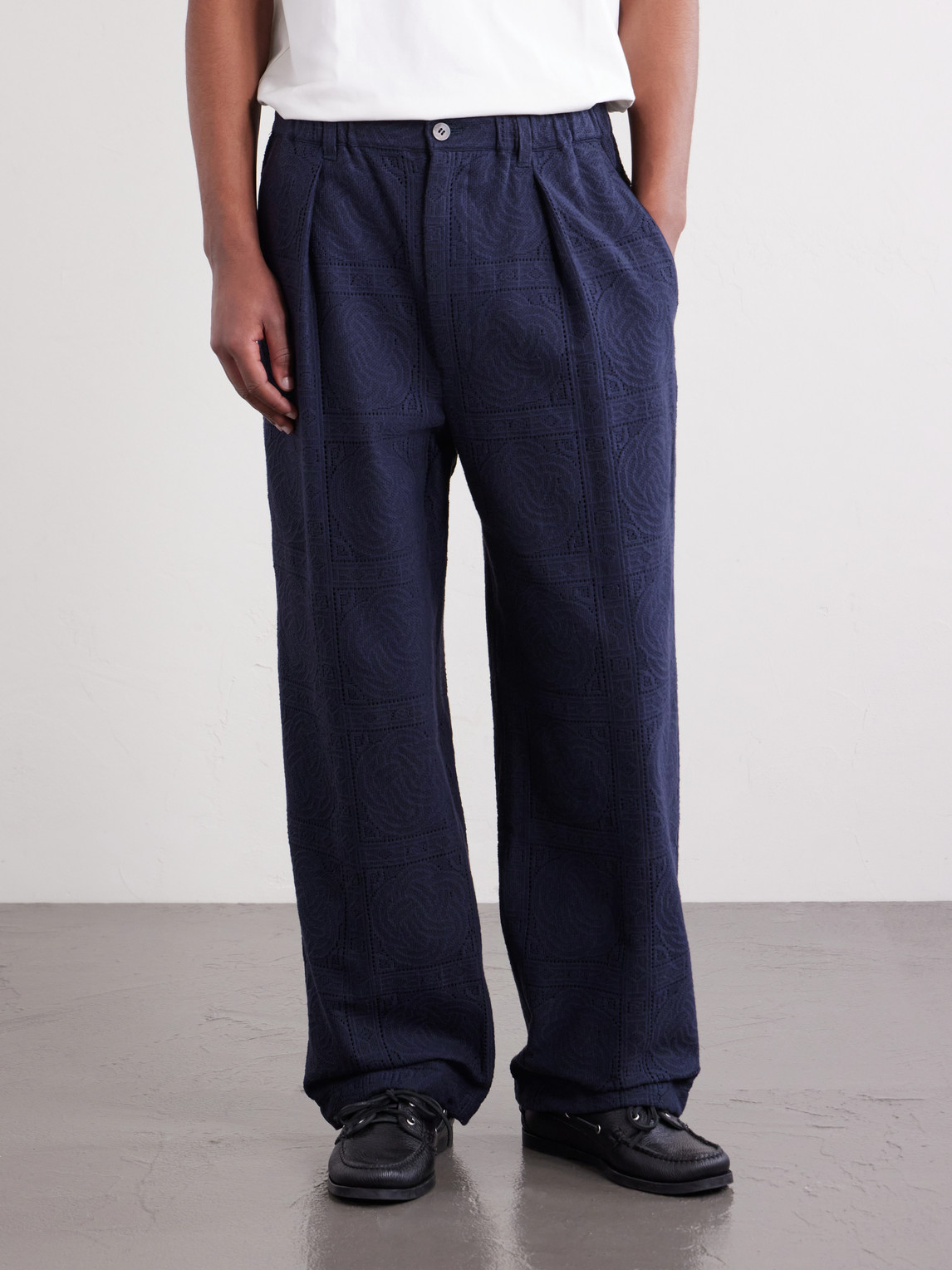 Straight-Leg Cotton-Blend Suit Trousers