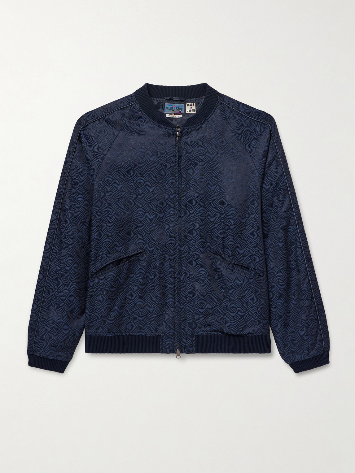 Blue Blue Japan Satin-jacquard Bomber Jacket In Blue