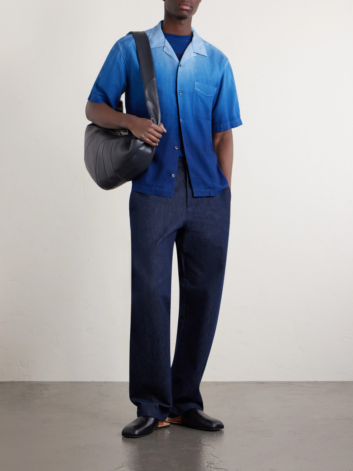 Camp-Collar Dégradé Woven Shirt