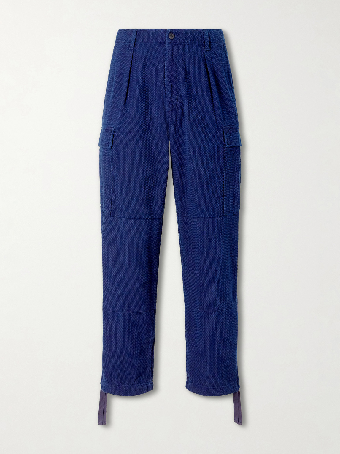 Blue Blue Japan Kasezome Straight-Leg Sashiko Cotton Cargo Trousers - Men