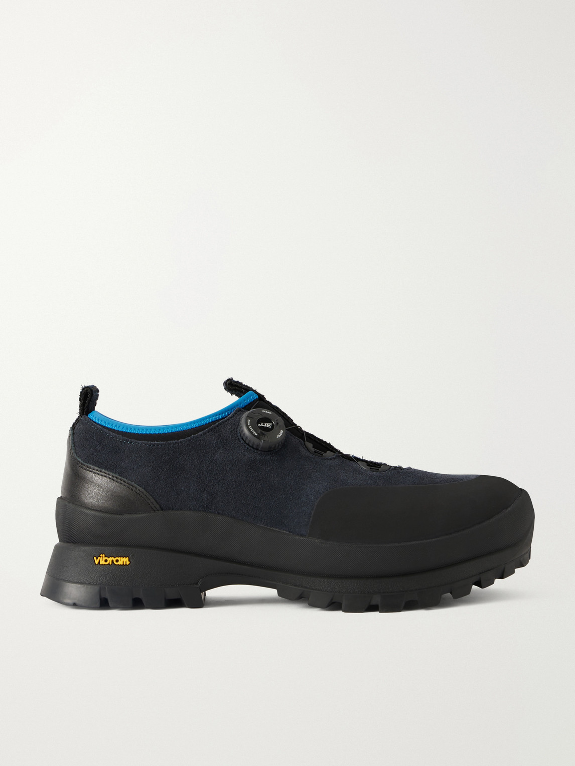 Blue Blue Japan Pg Rubber-trimmed Suede Sneakers In Black