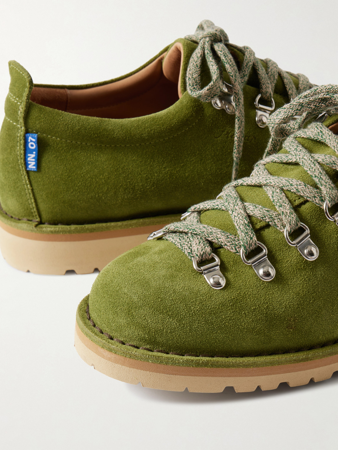 Nn07 Fracap M121 Suede Hiking Boots In Green